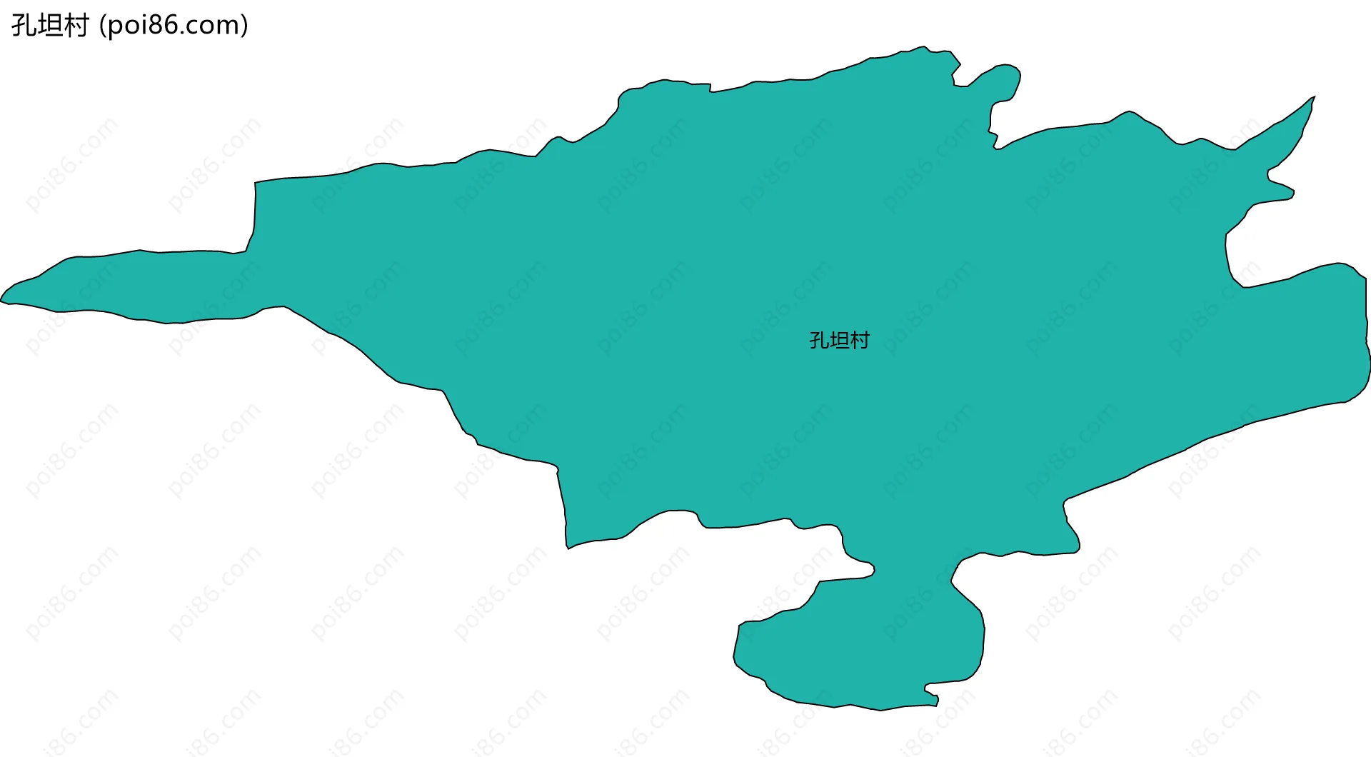 孔坦村边界地图