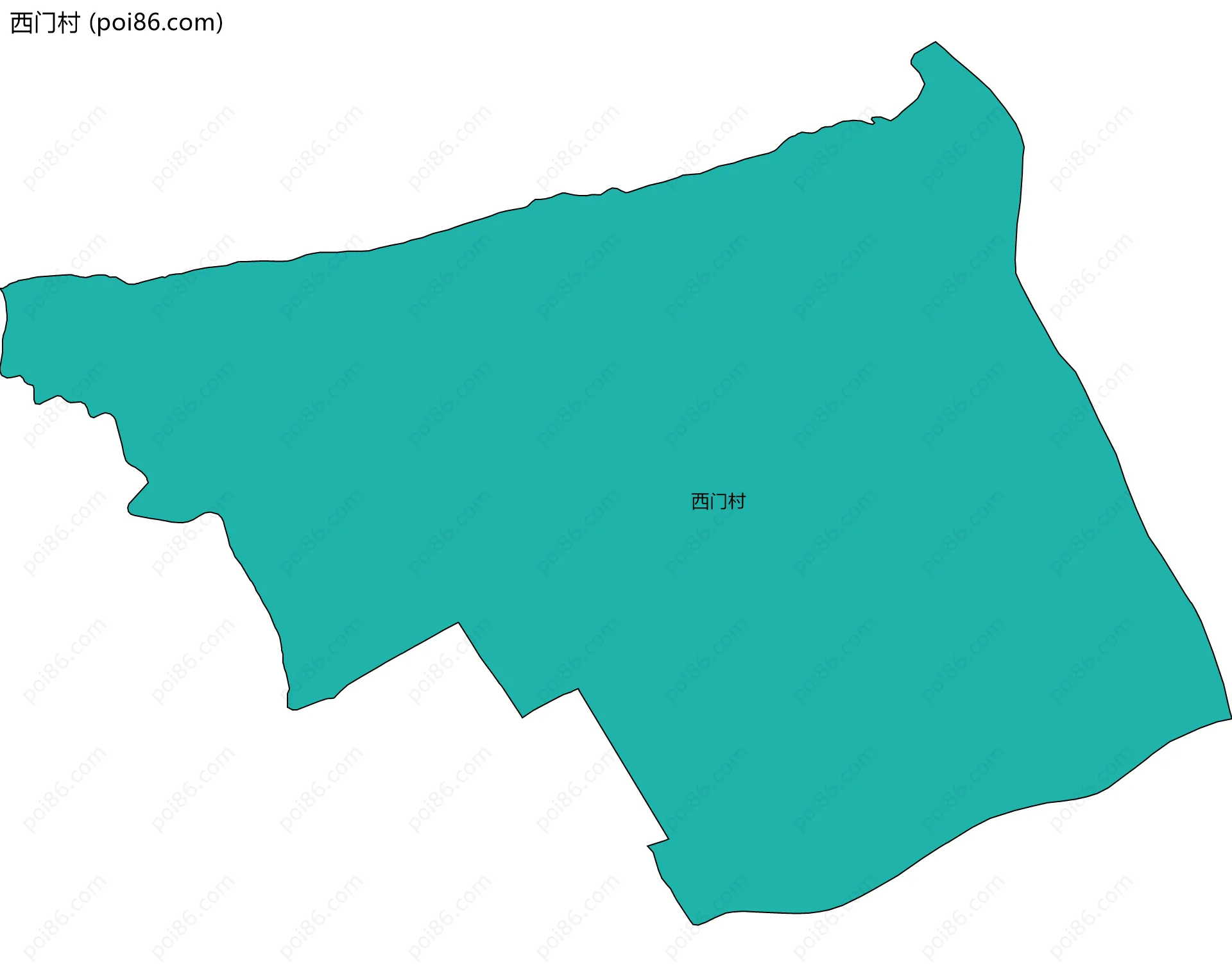 西门村边界地图