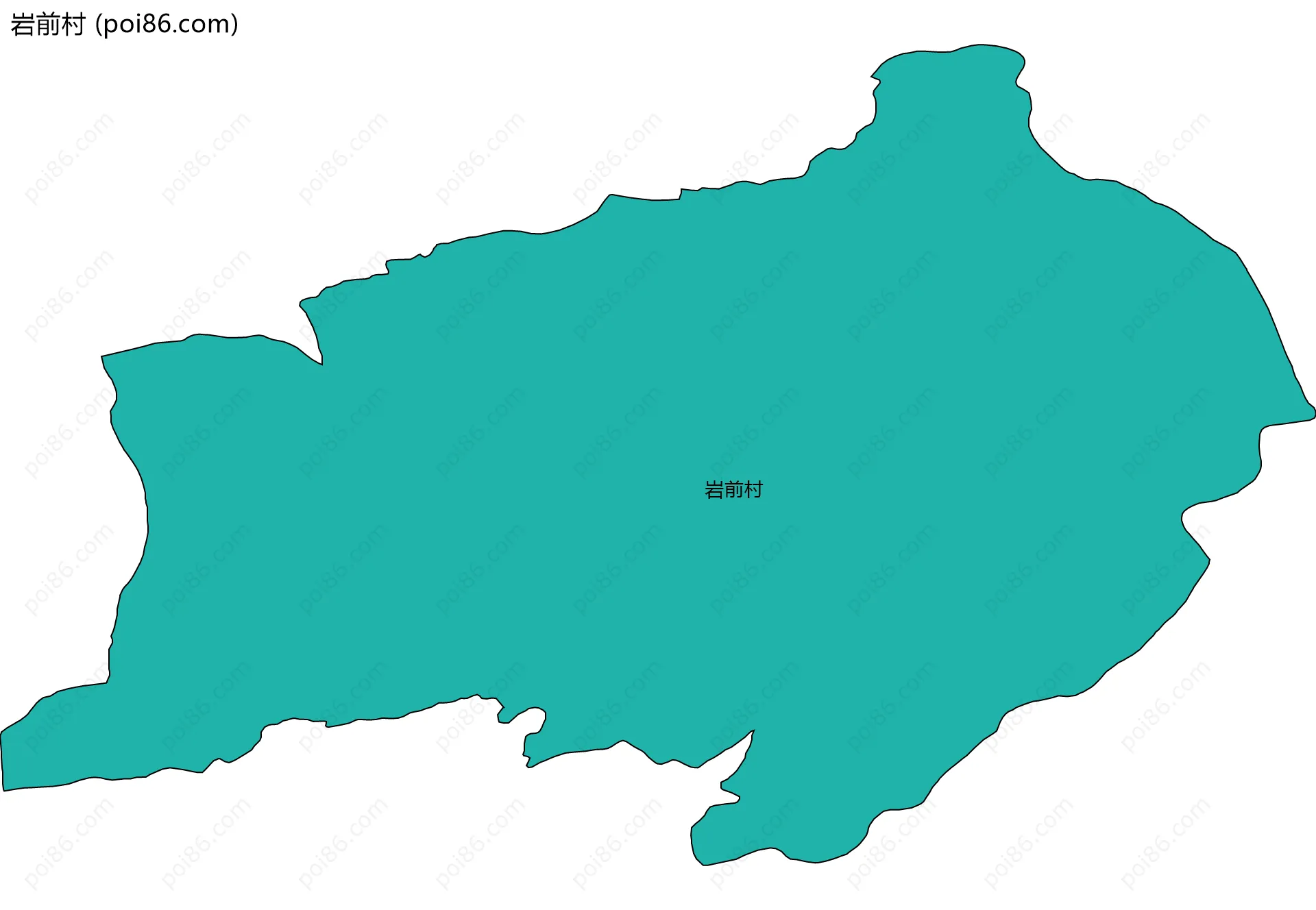 岩前村边界地图
