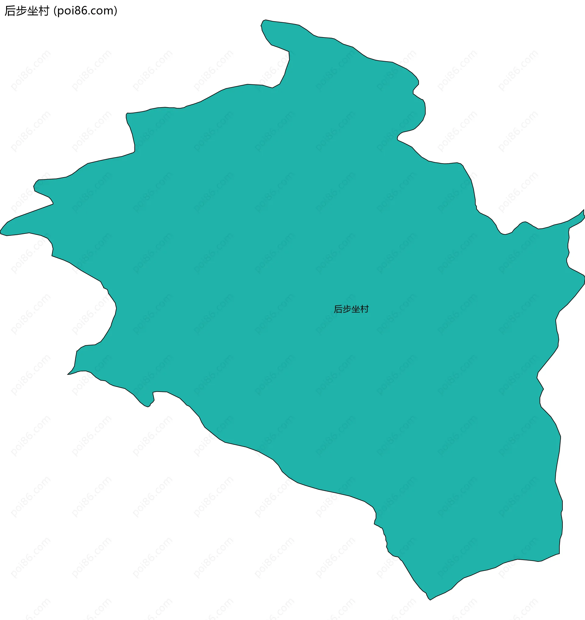 后步坐村边界地图