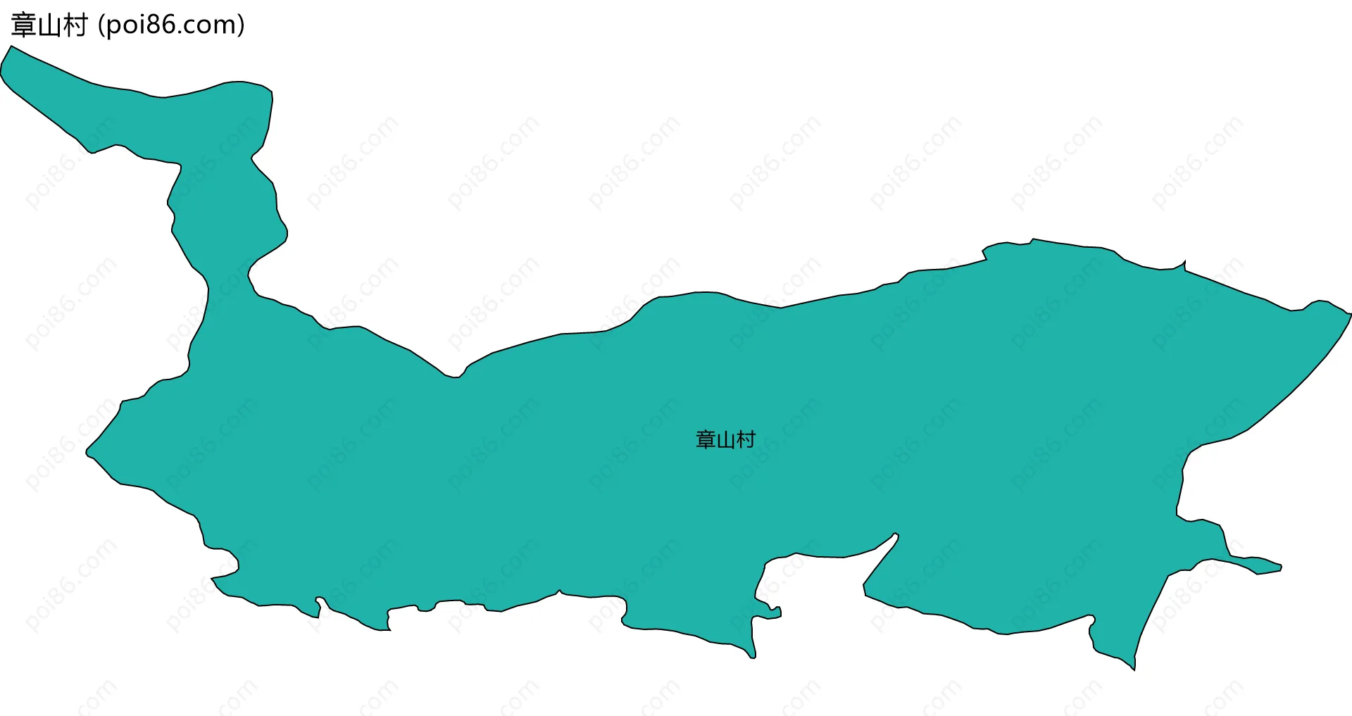 章山村边界地图