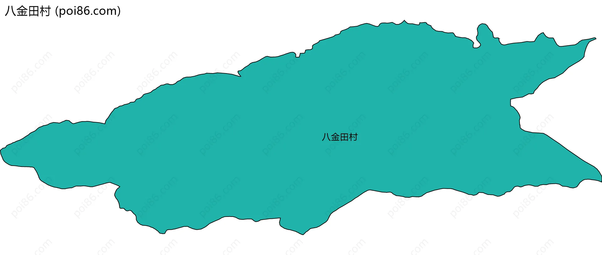 八金田村边界地图
