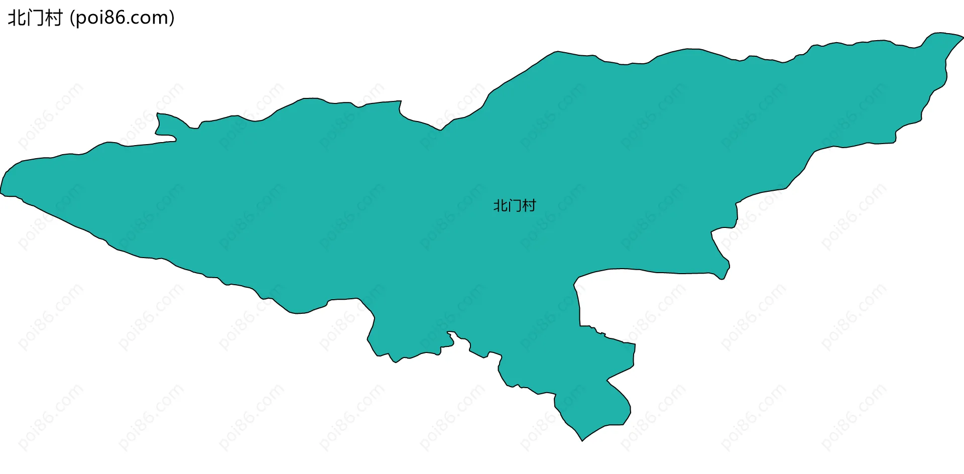 北门村边界地图