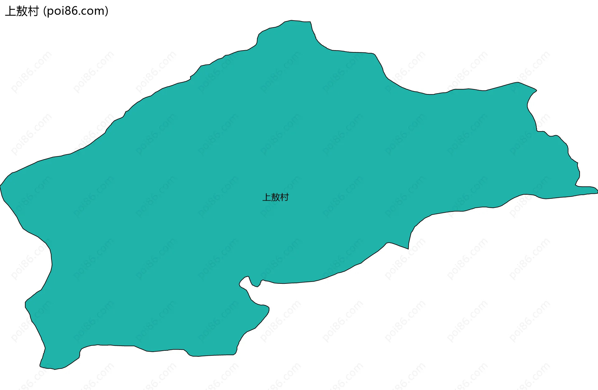 上敖村边界地图