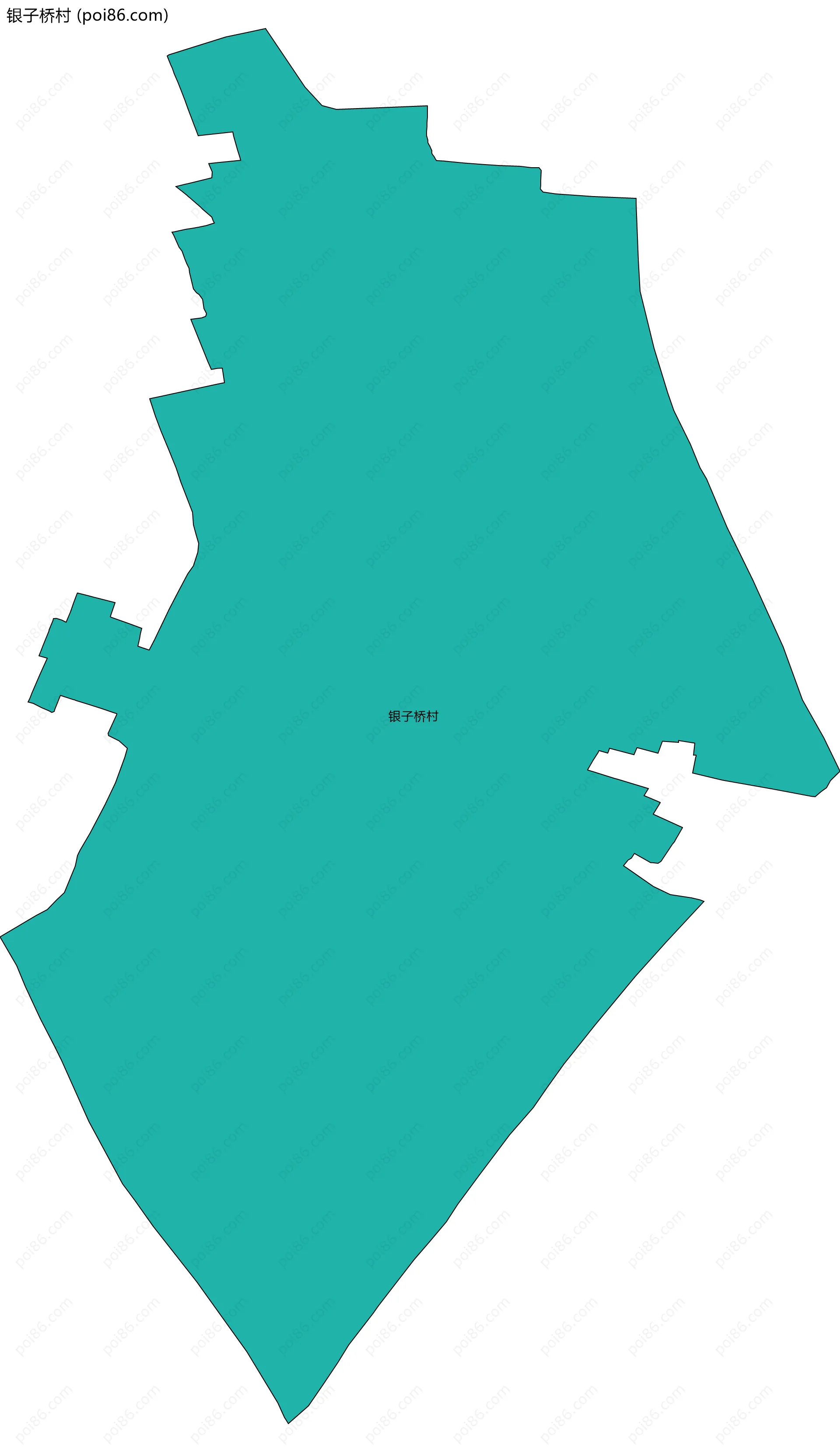 银子桥村边界地图