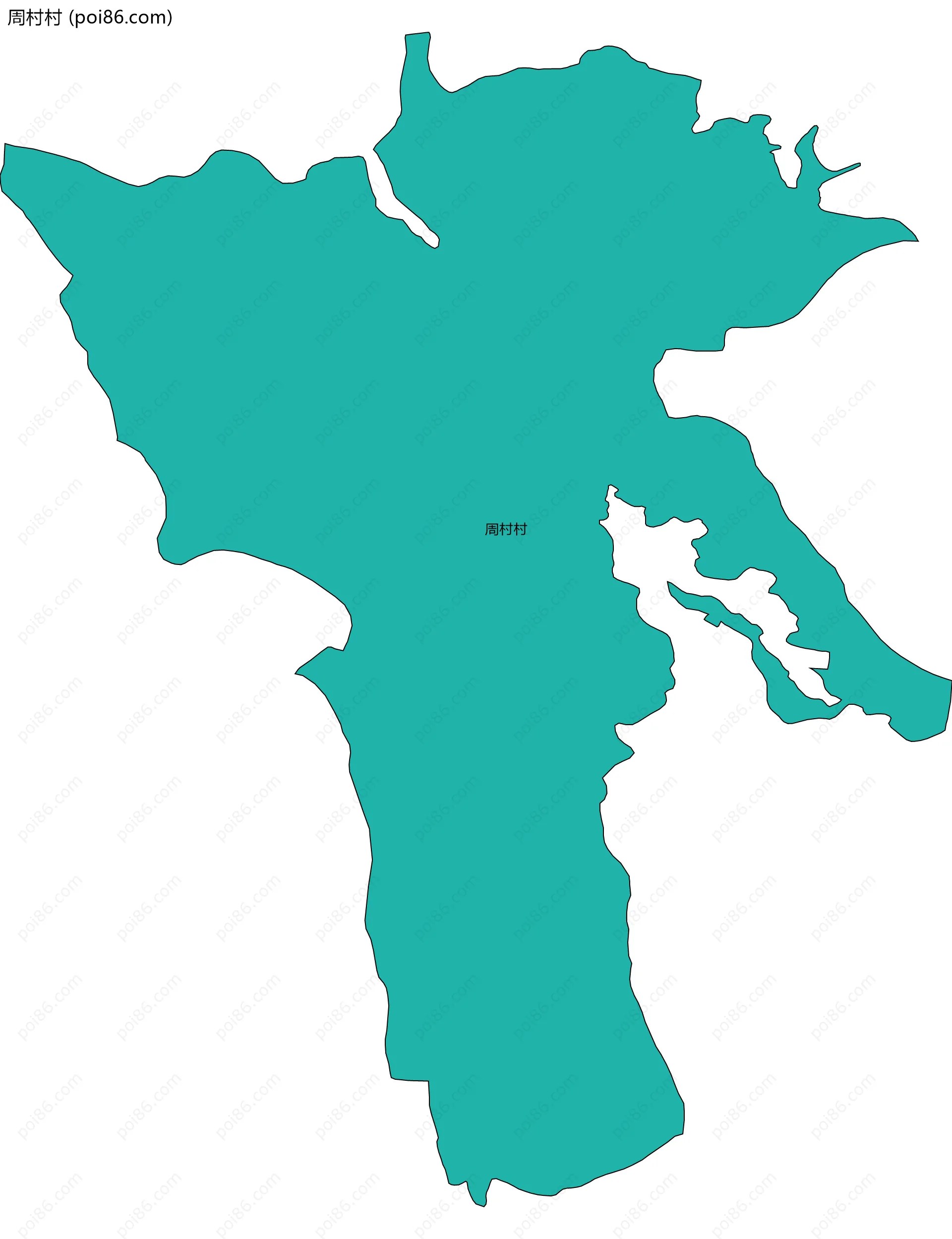 周村村边界地图
