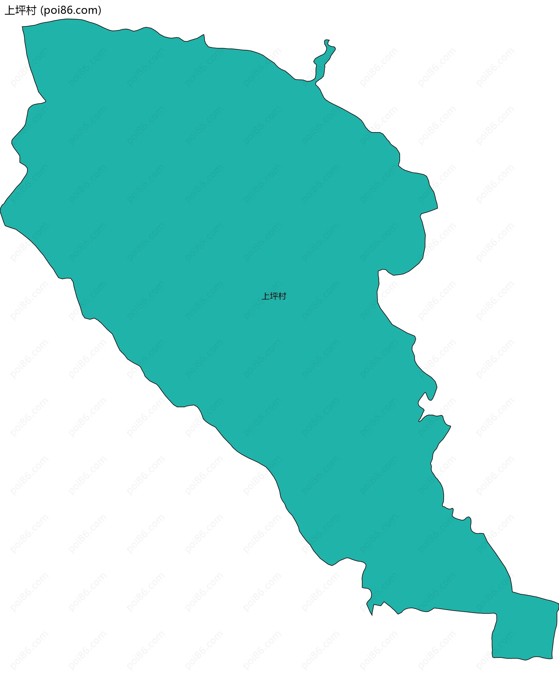 上坪村边界地图