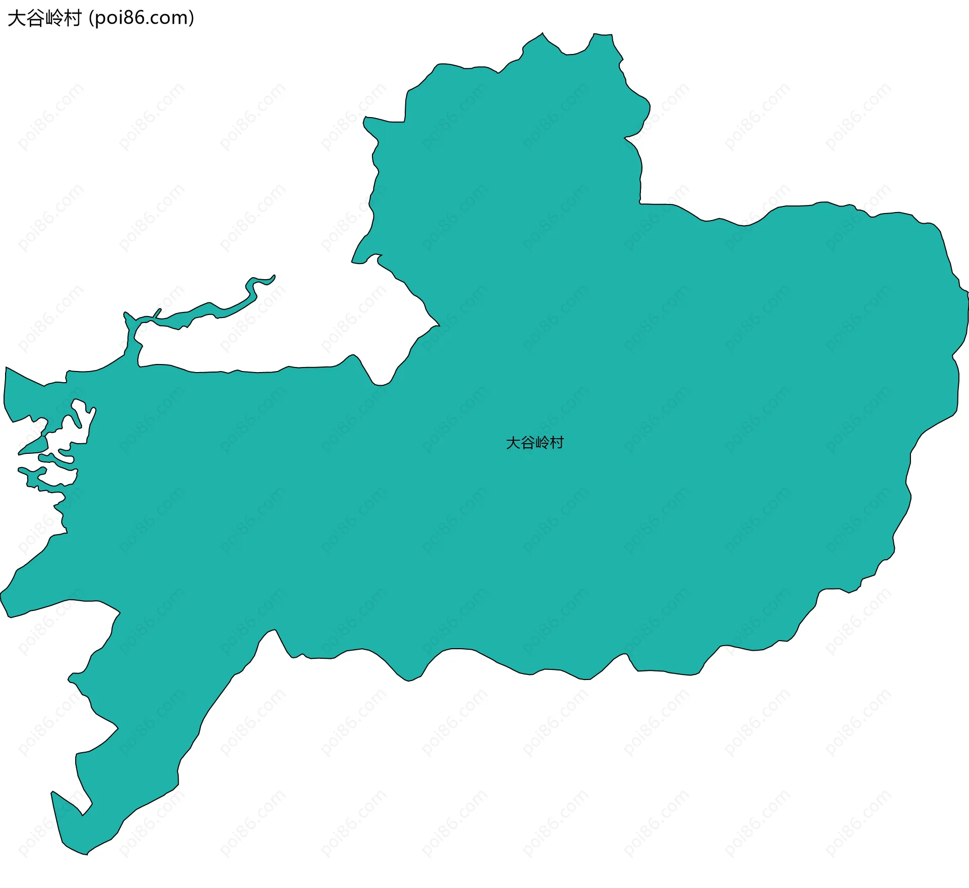 大谷岭村边界地图
