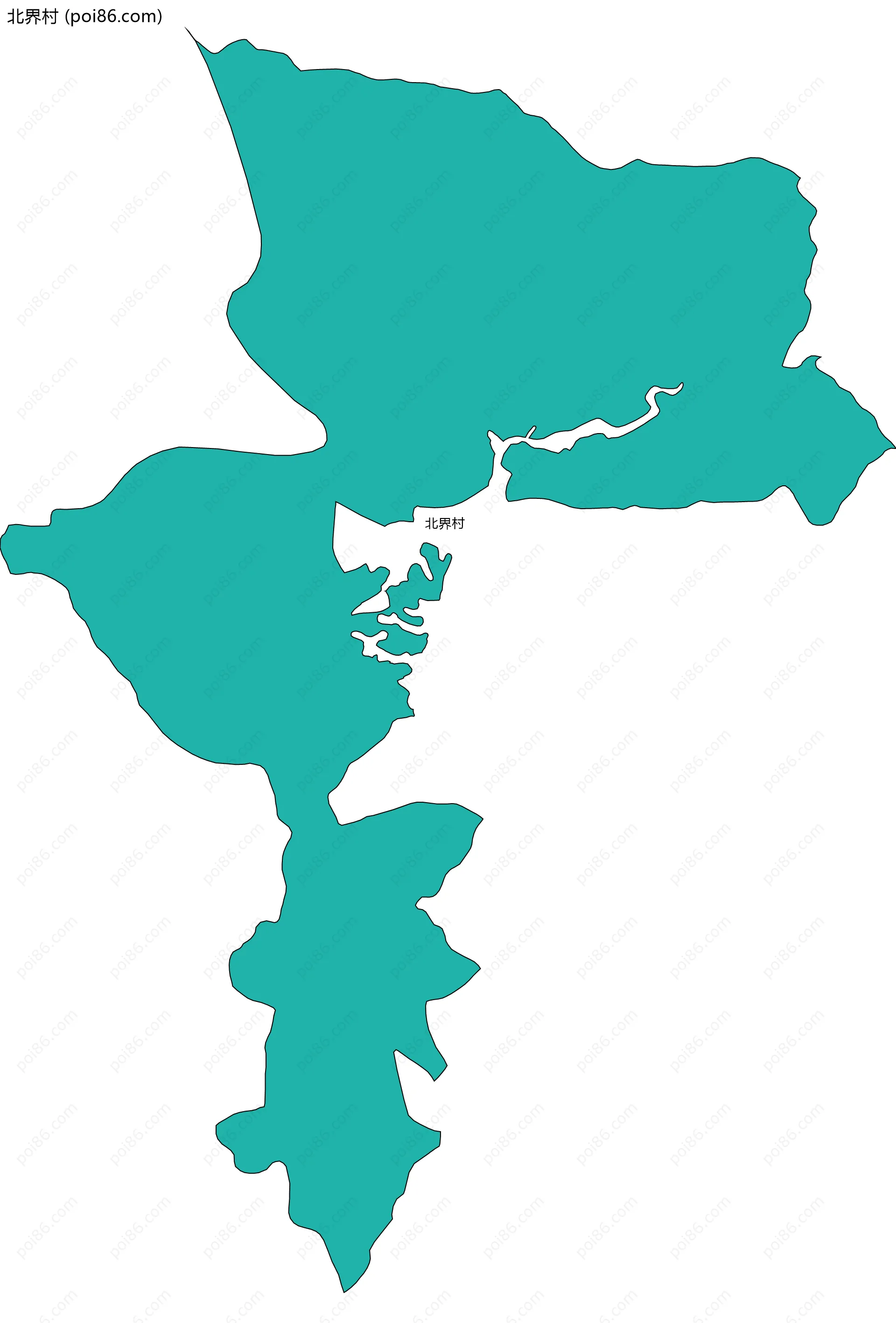 北界村边界地图