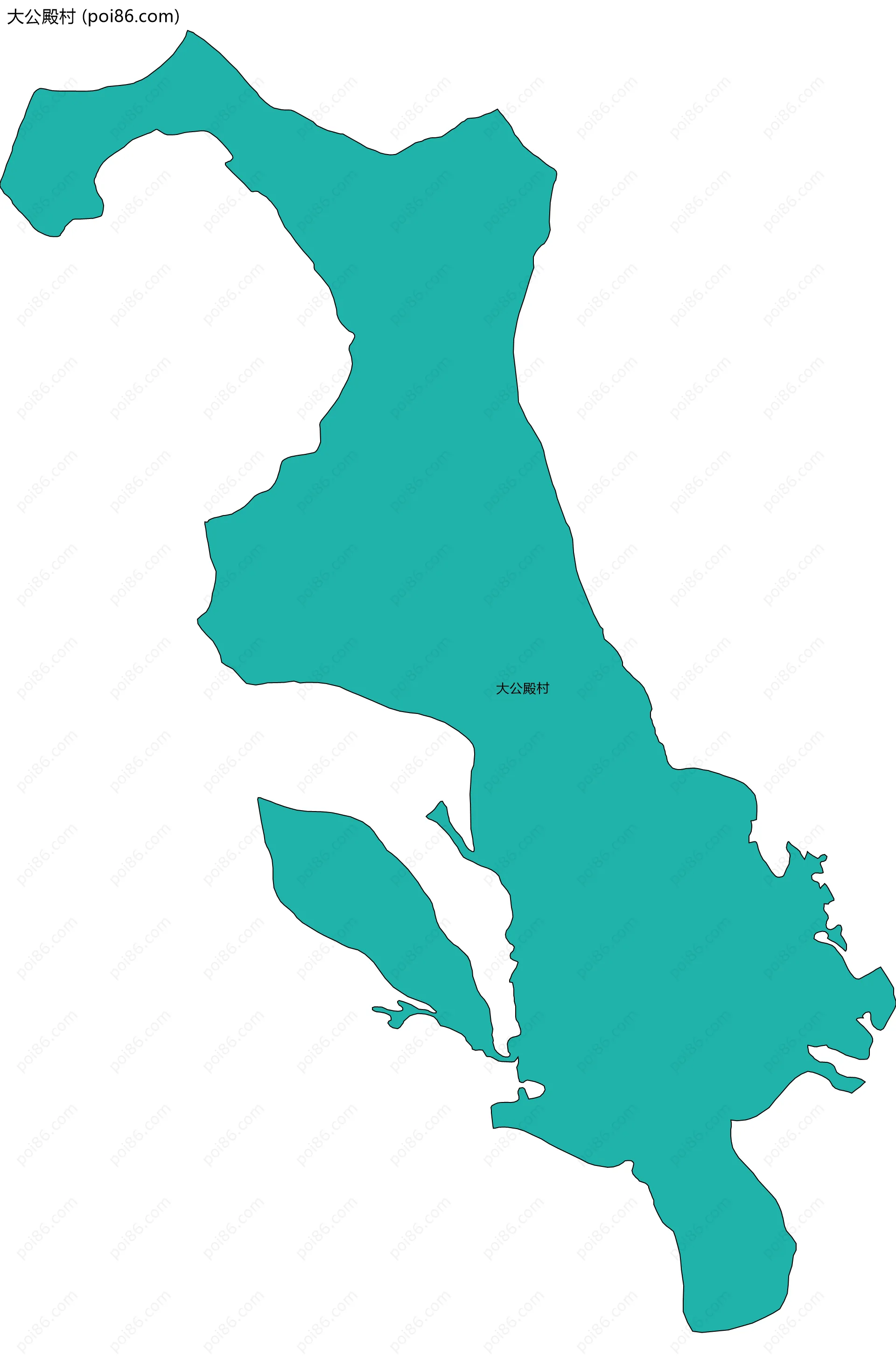 大公殿村边界地图