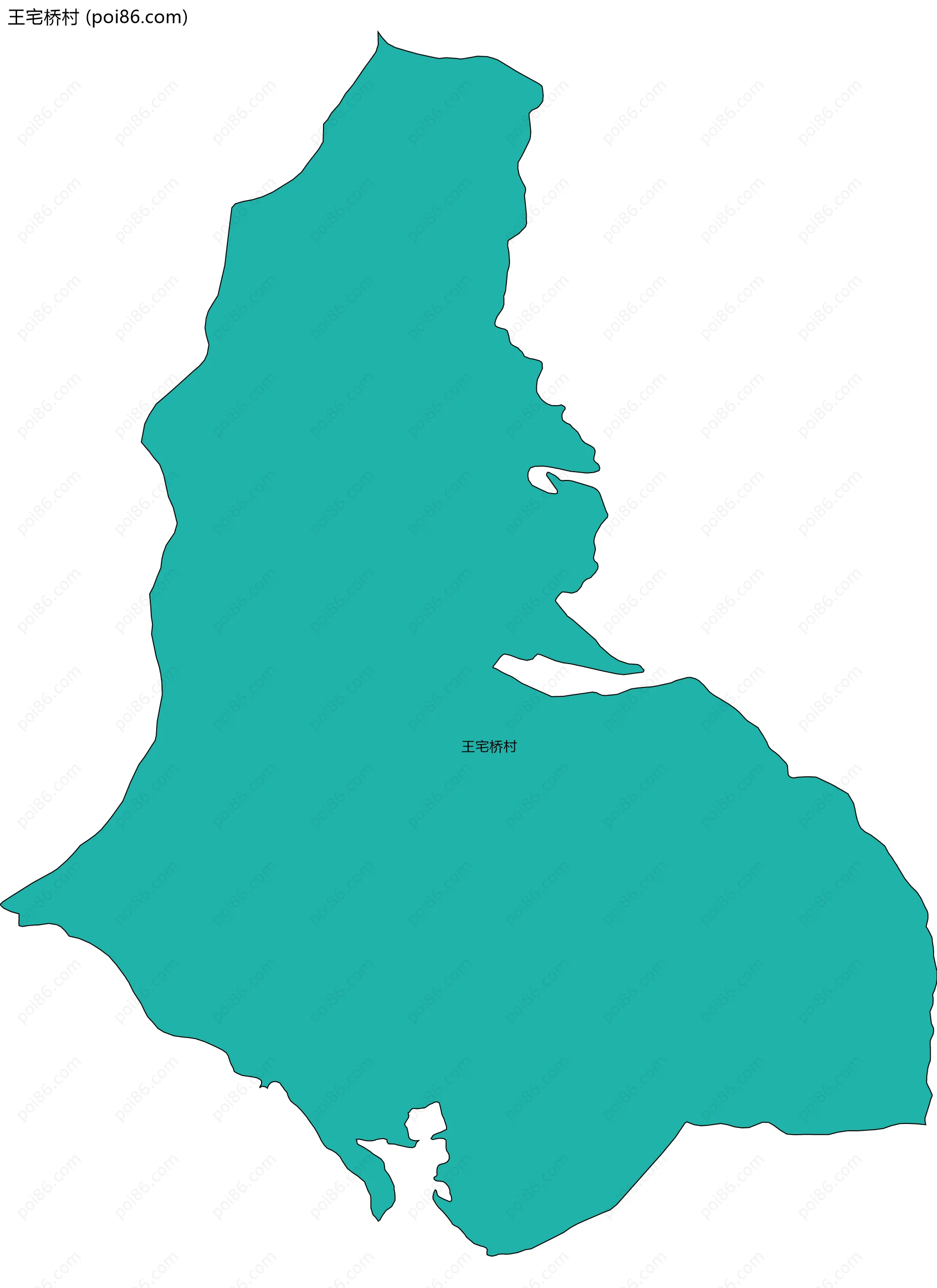 王宅桥村边界地图