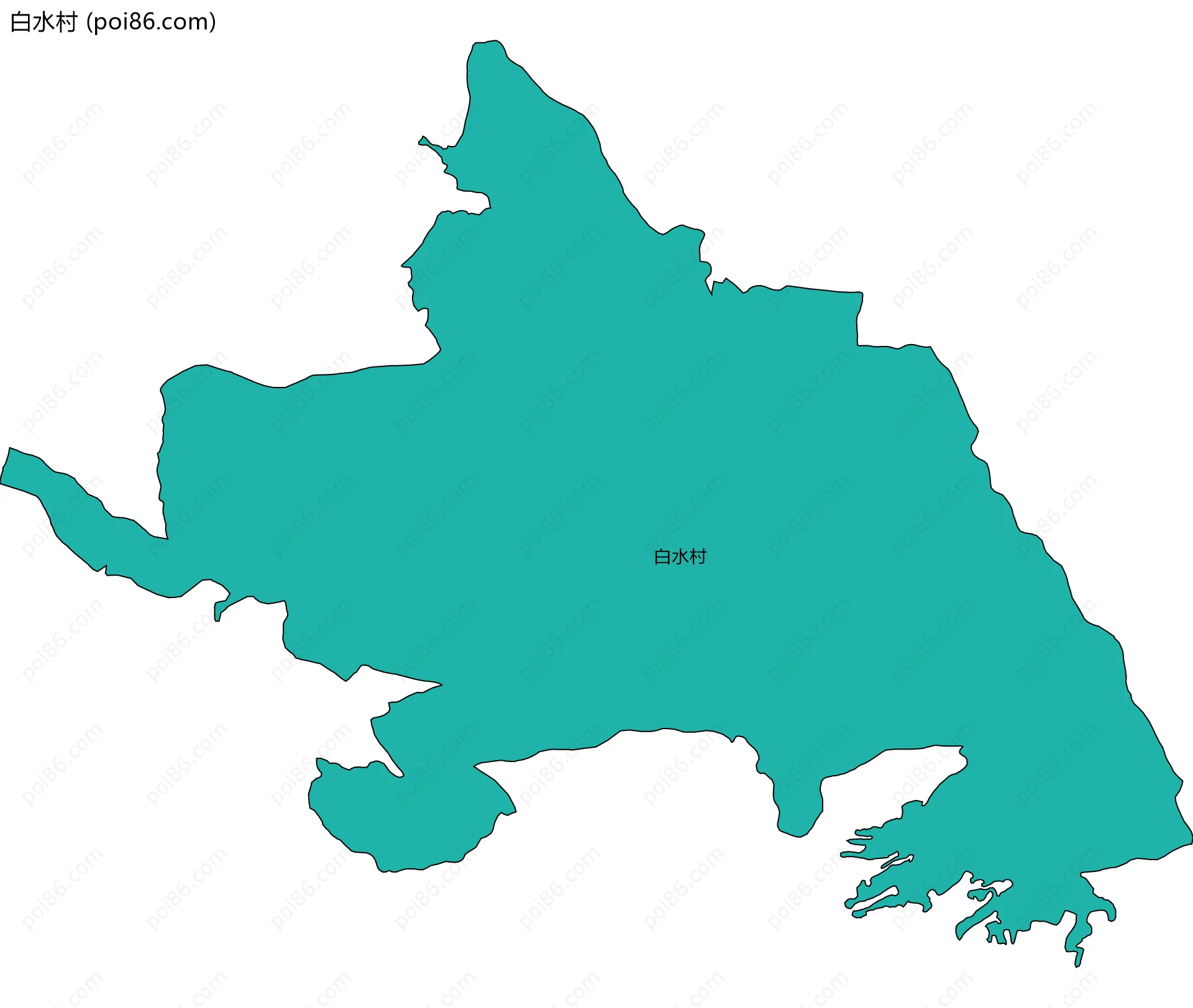 白水村边界地图