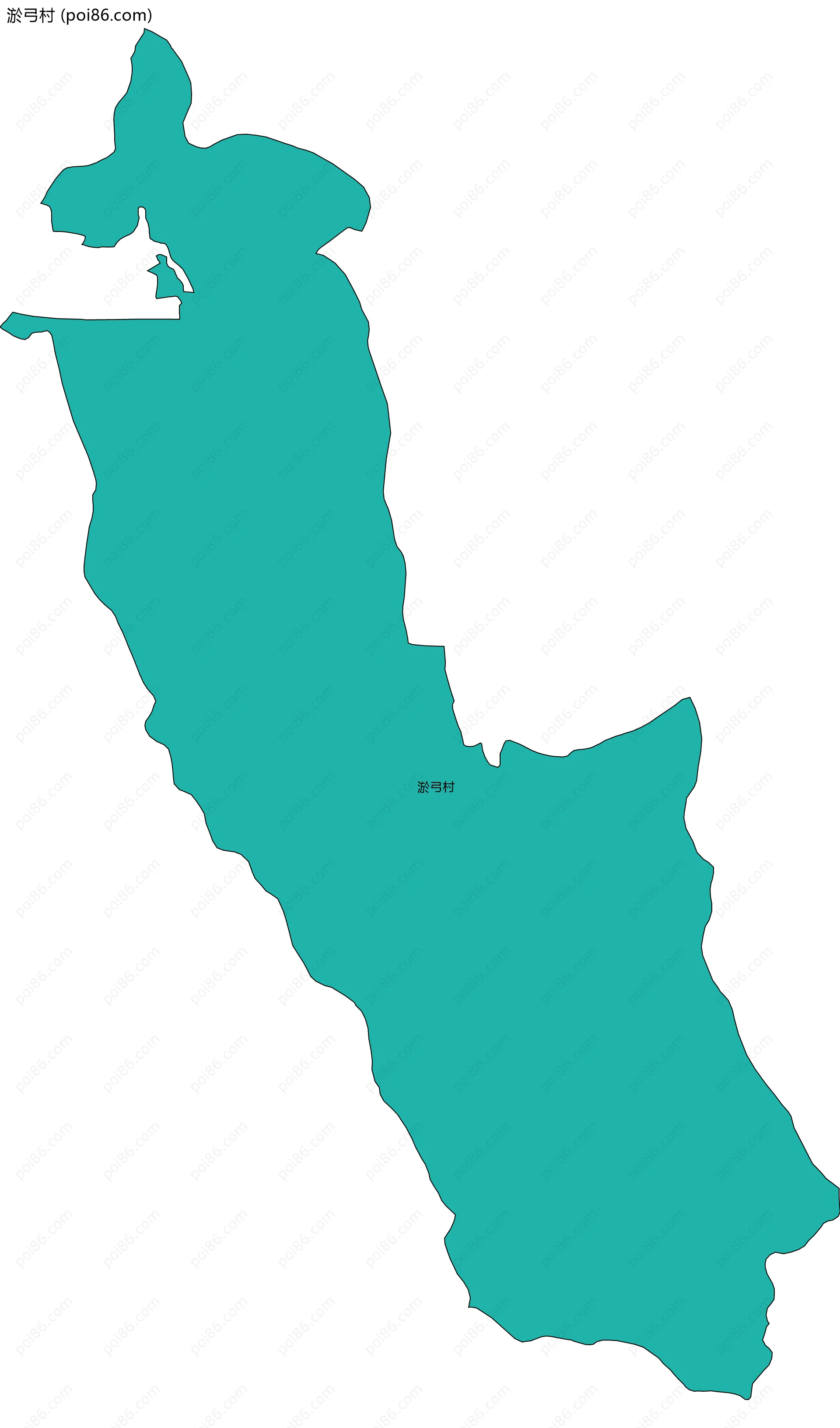 淤弓村边界地图