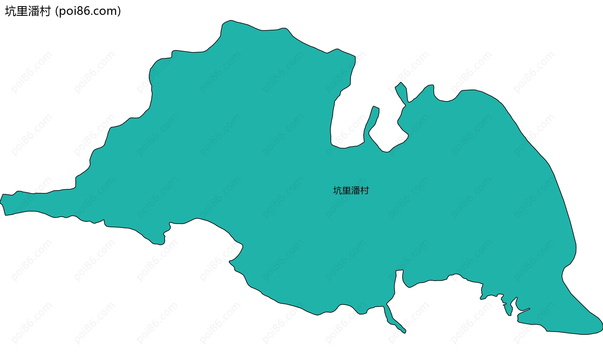 坑里潘村边界地图