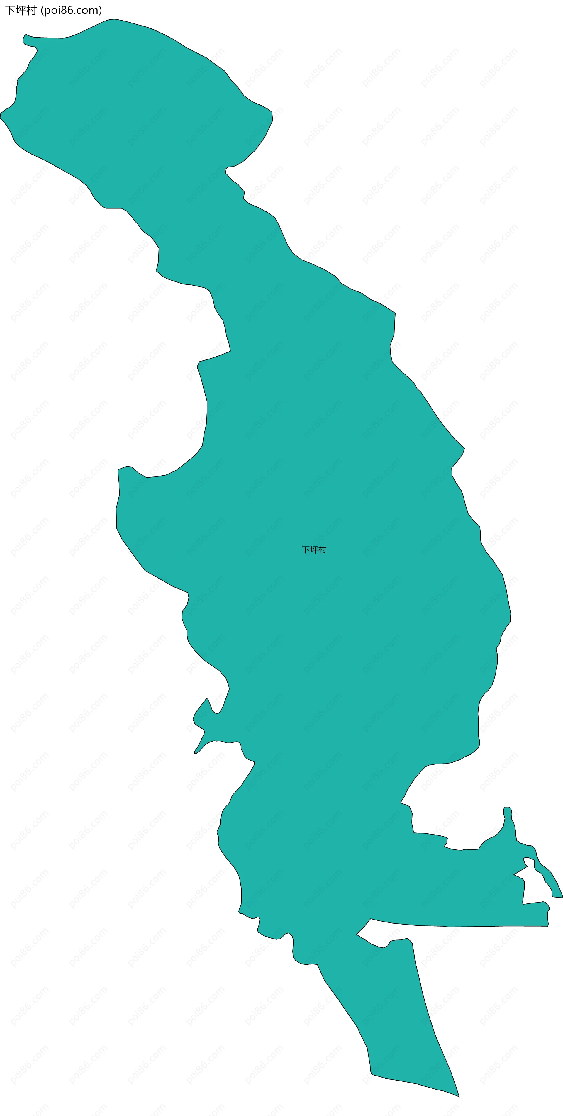 下坪村边界地图