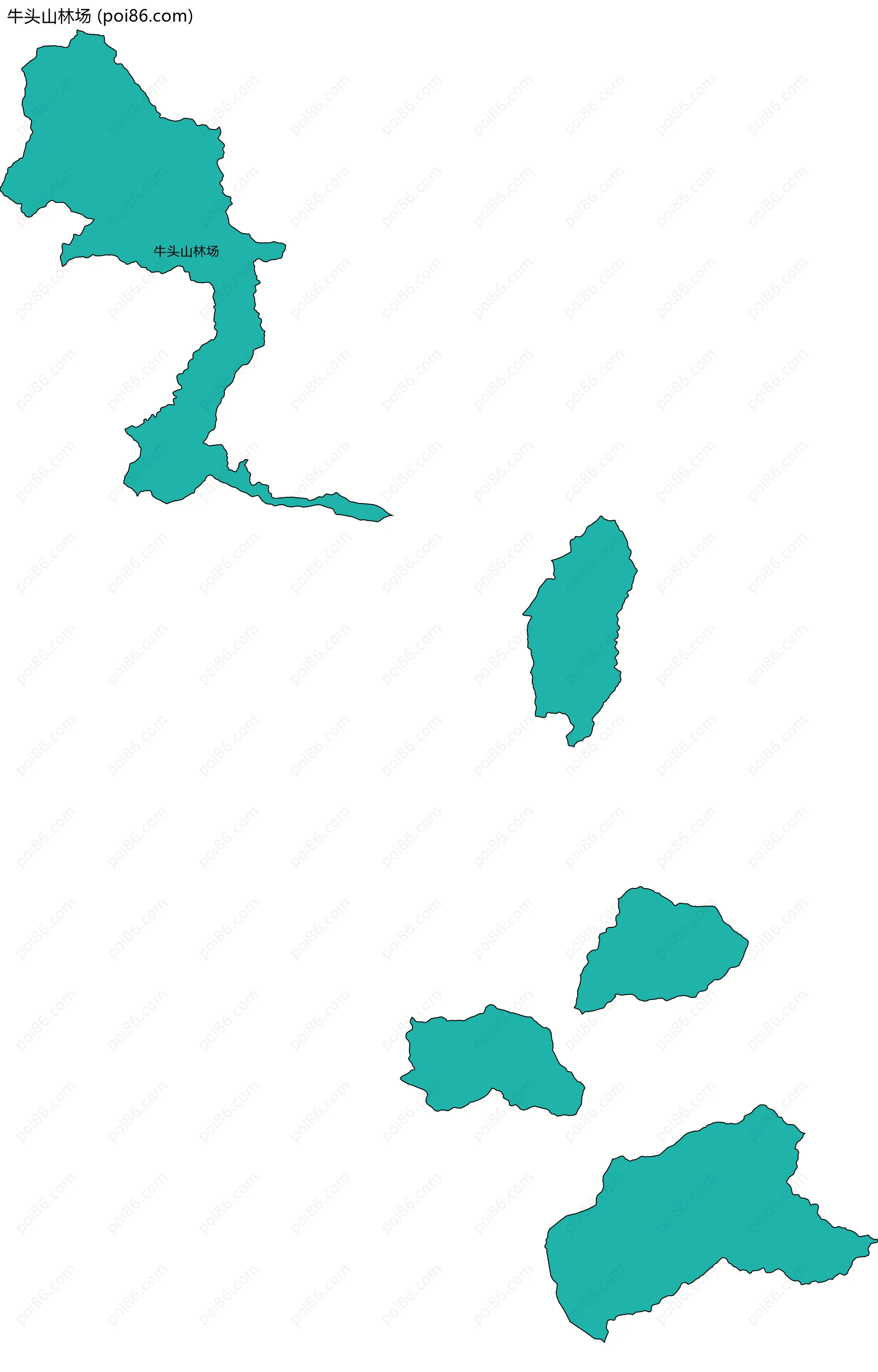 牛头山林场边界地图