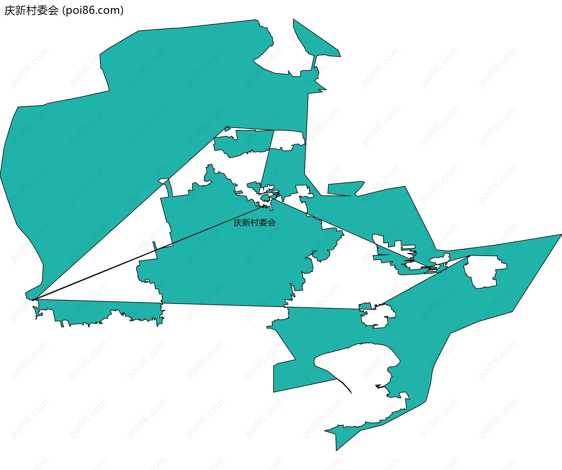 庆新村委会边界地图