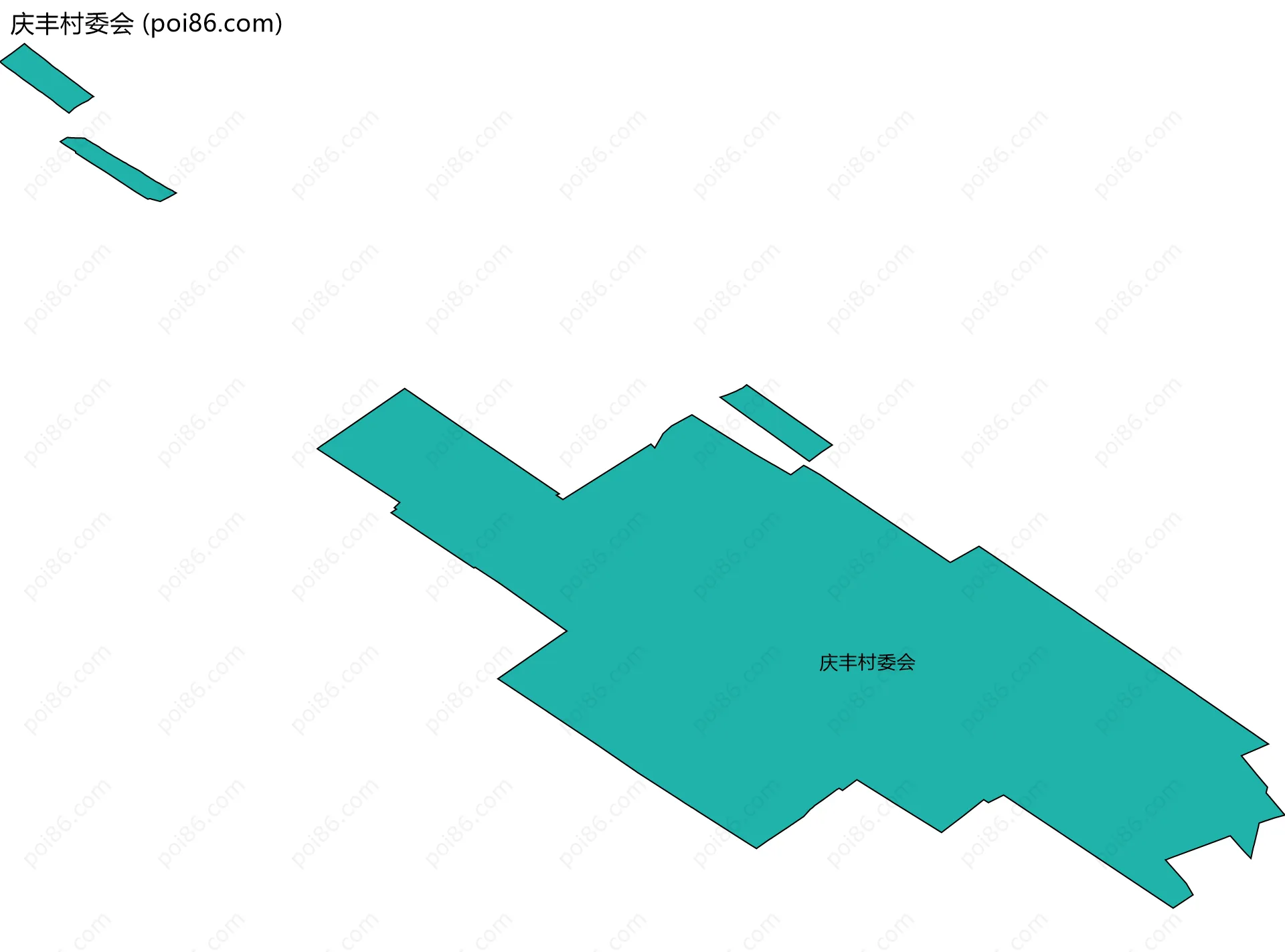 庆丰村委会边界地图