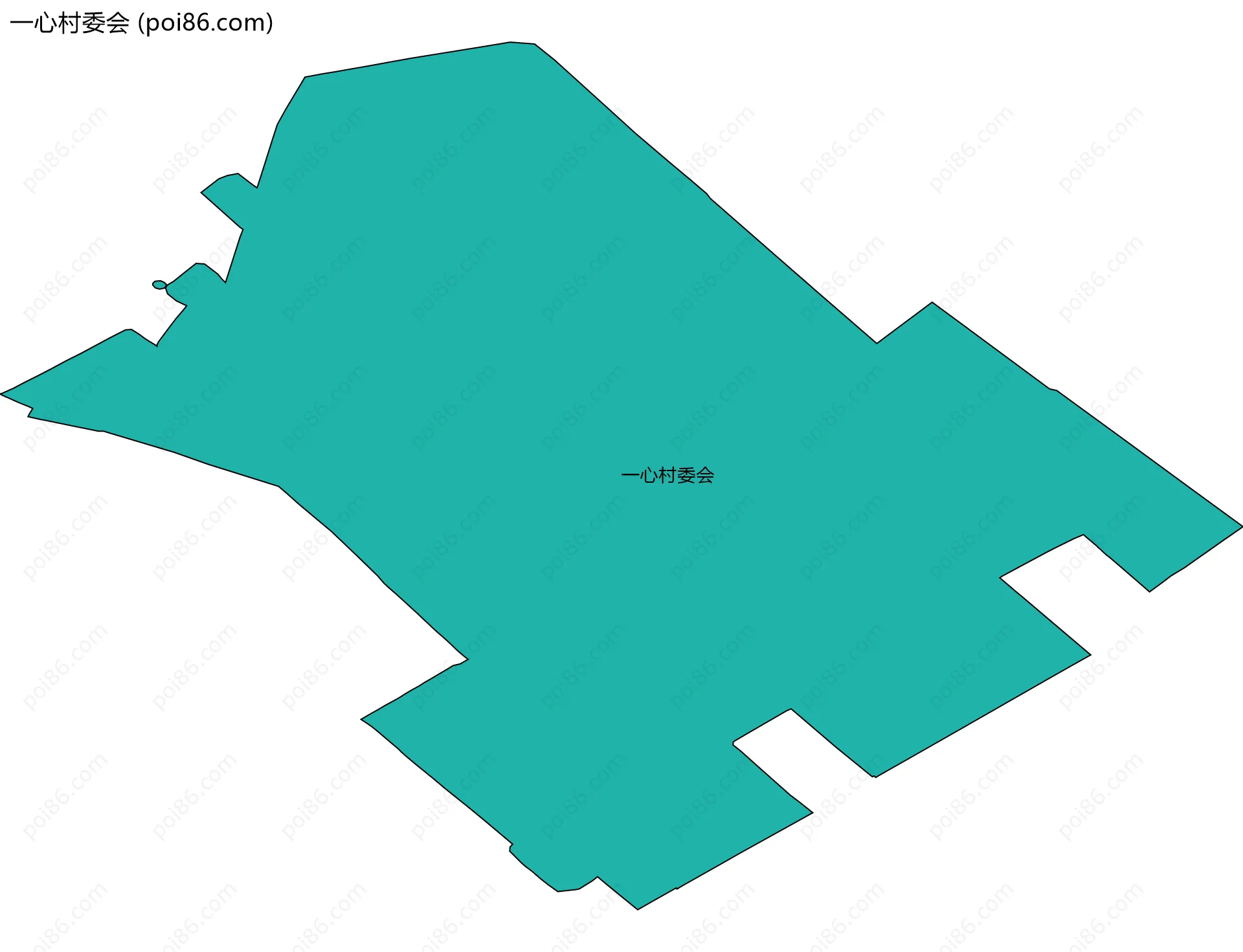 一心村委会边界地图