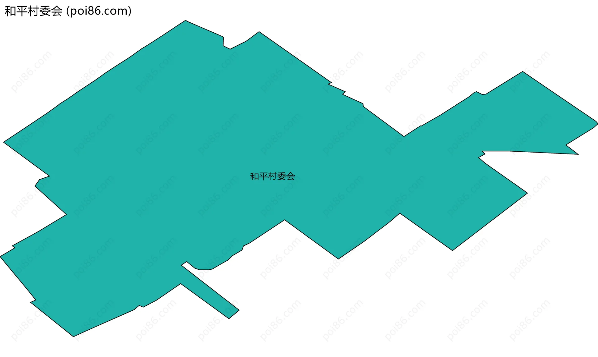 和平村委会边界地图