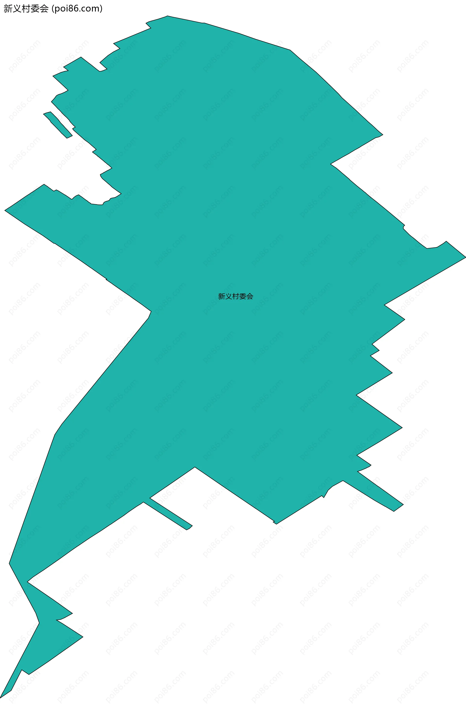 新义村委会边界地图