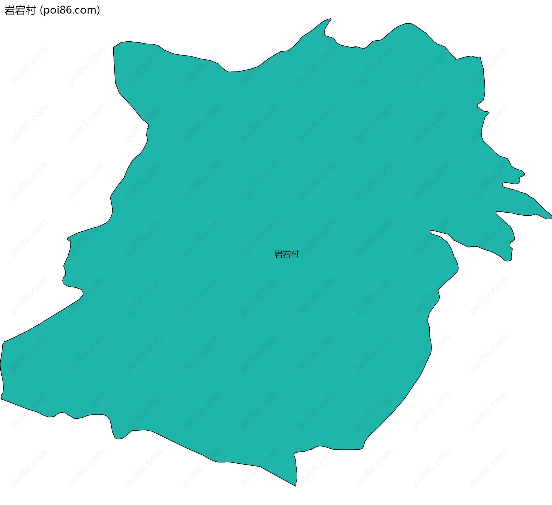 岩宕村边界地图