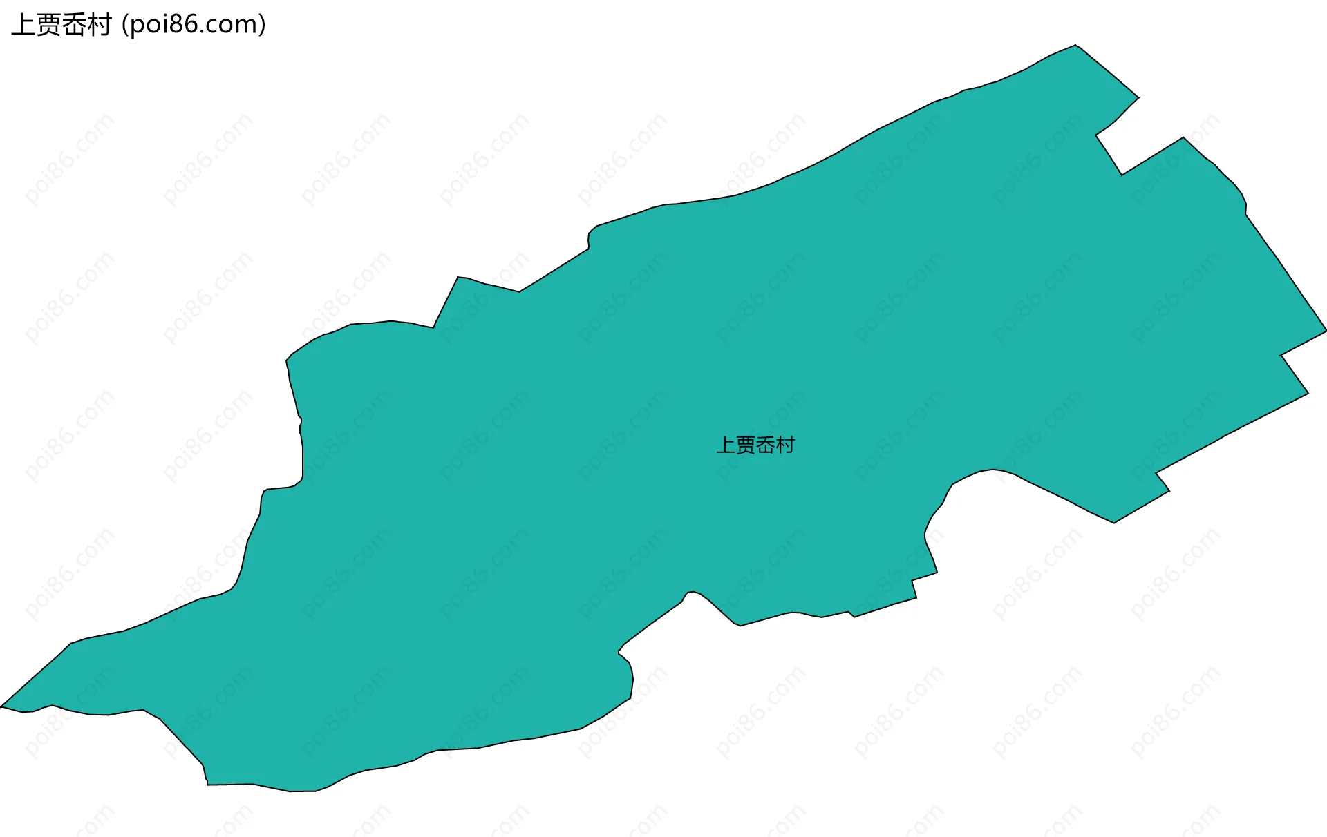 上贾岙村边界地图