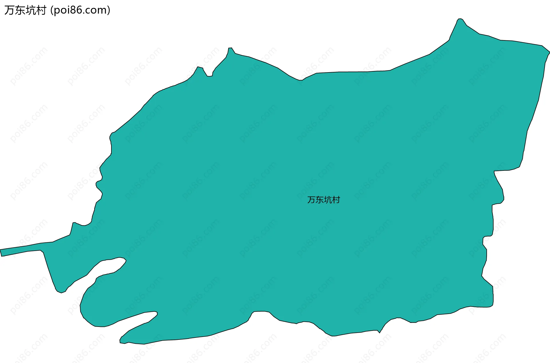 万东坑村边界地图
