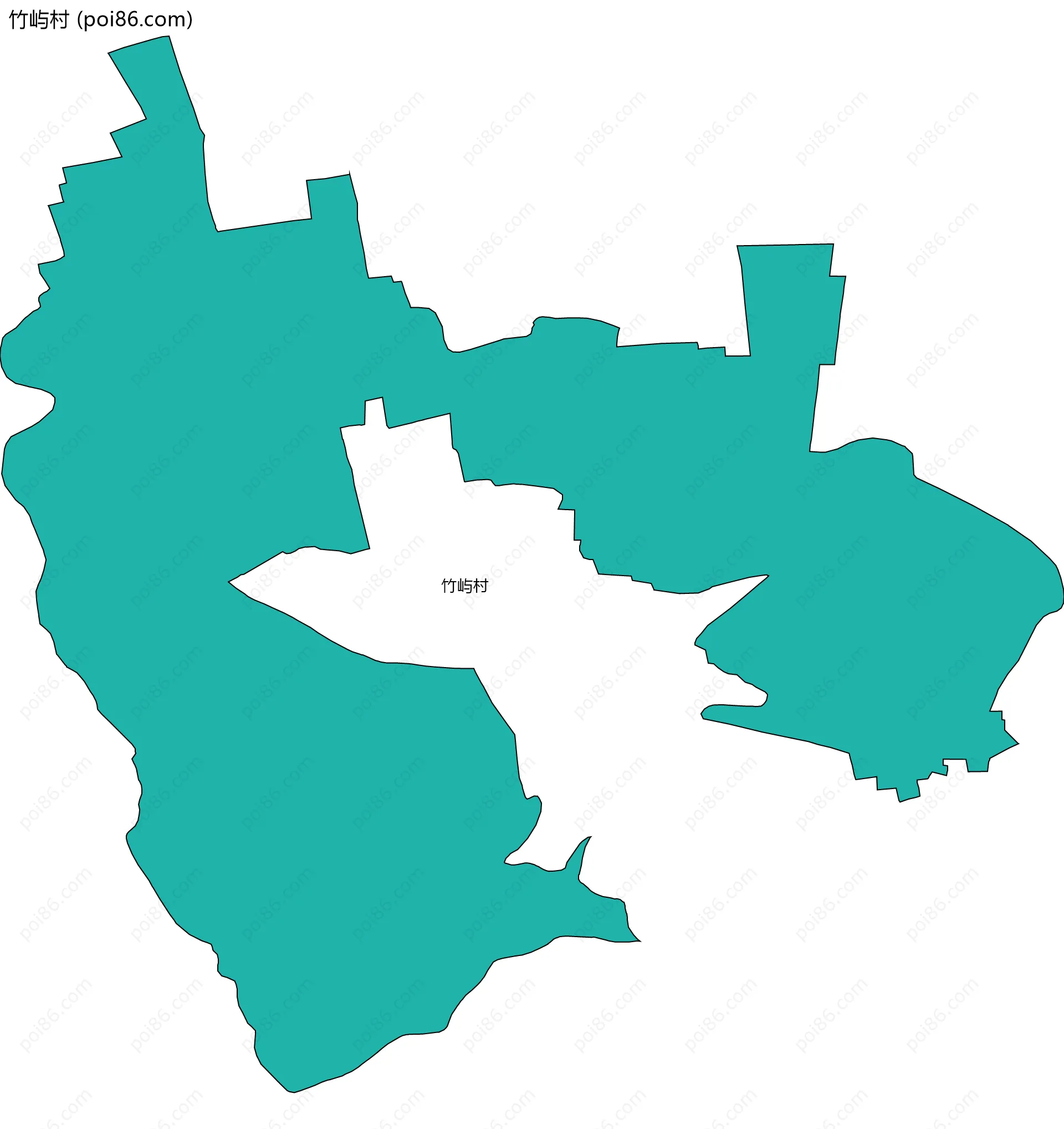 竹屿村边界地图