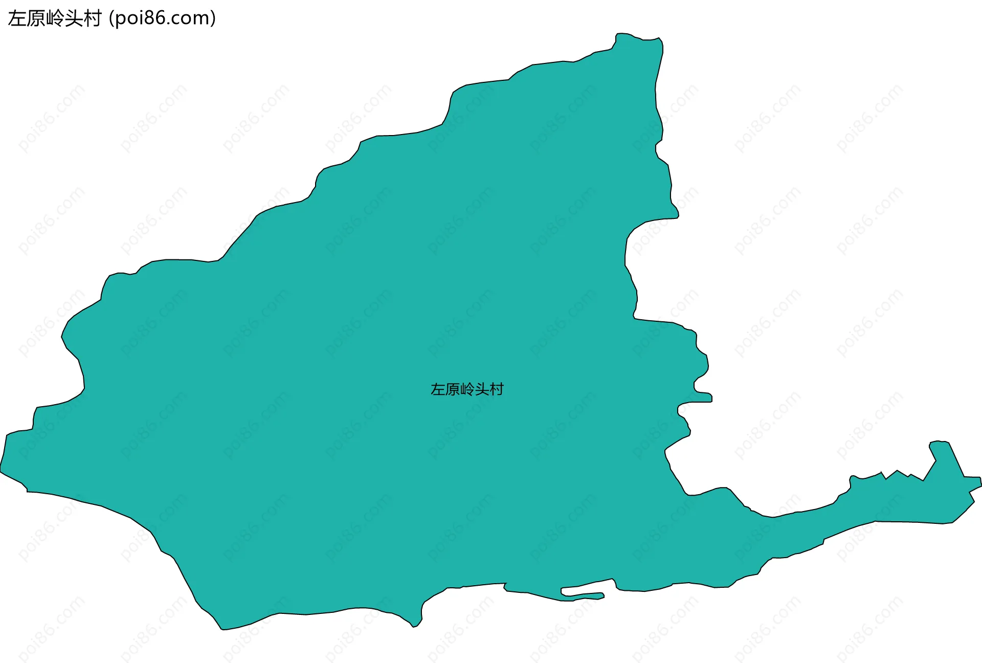 左原岭头村边界地图