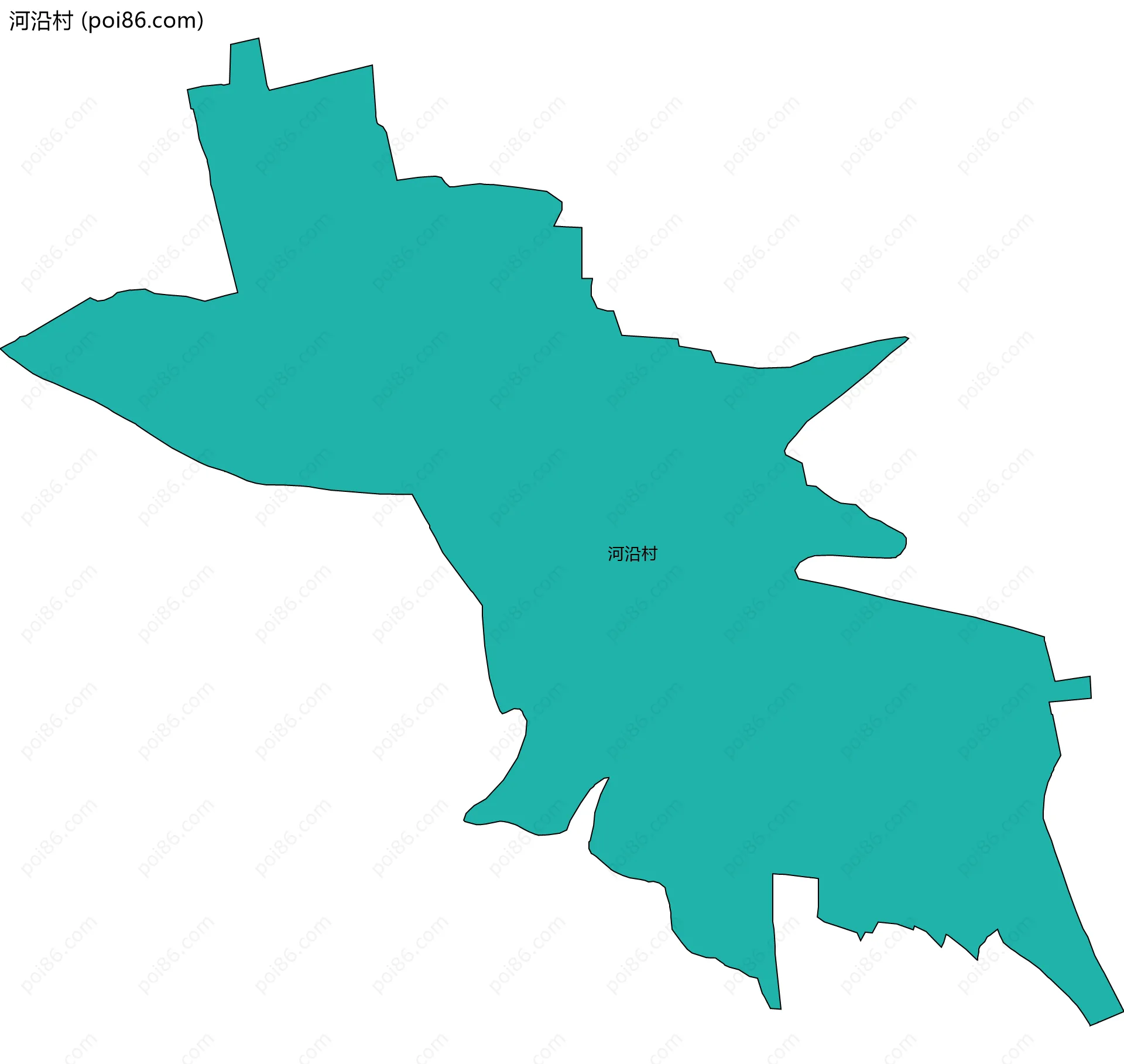 河沿村边界地图