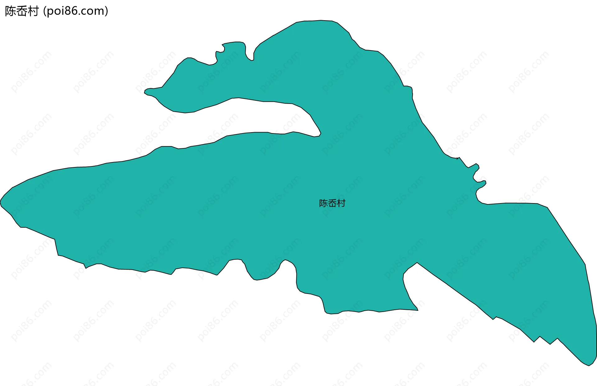 陈岙村边界地图