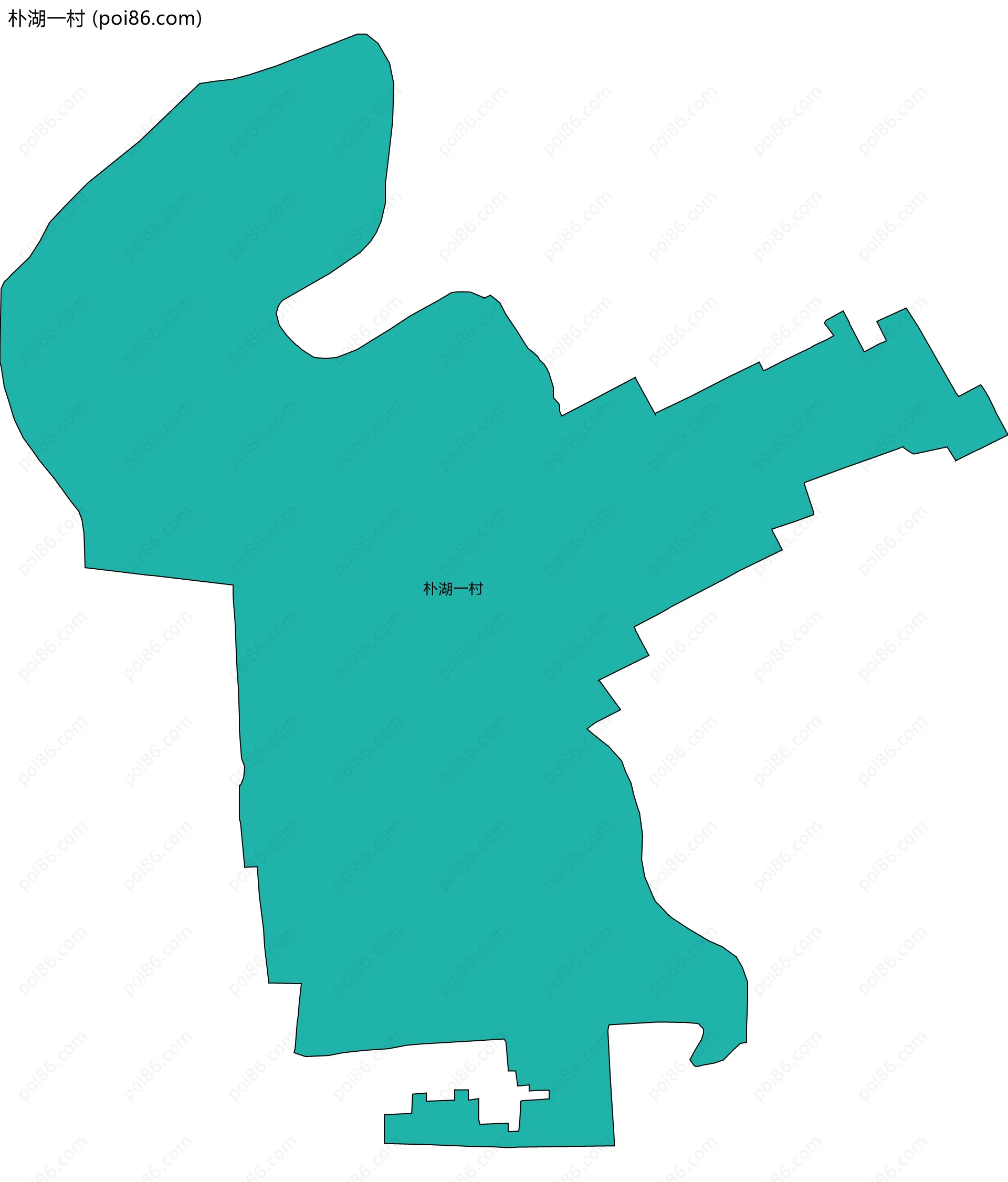 朴湖一村边界地图