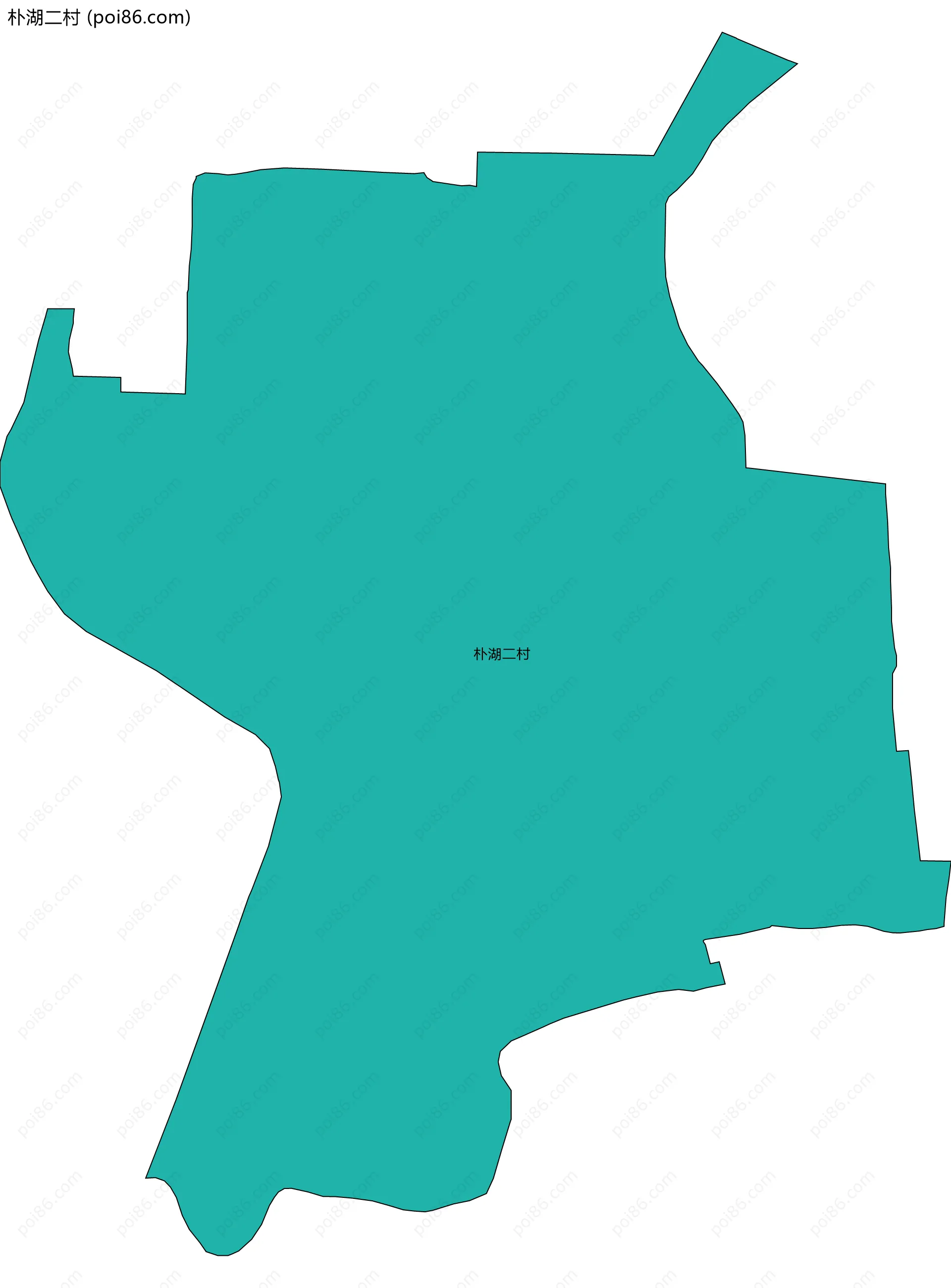 朴湖二村边界地图