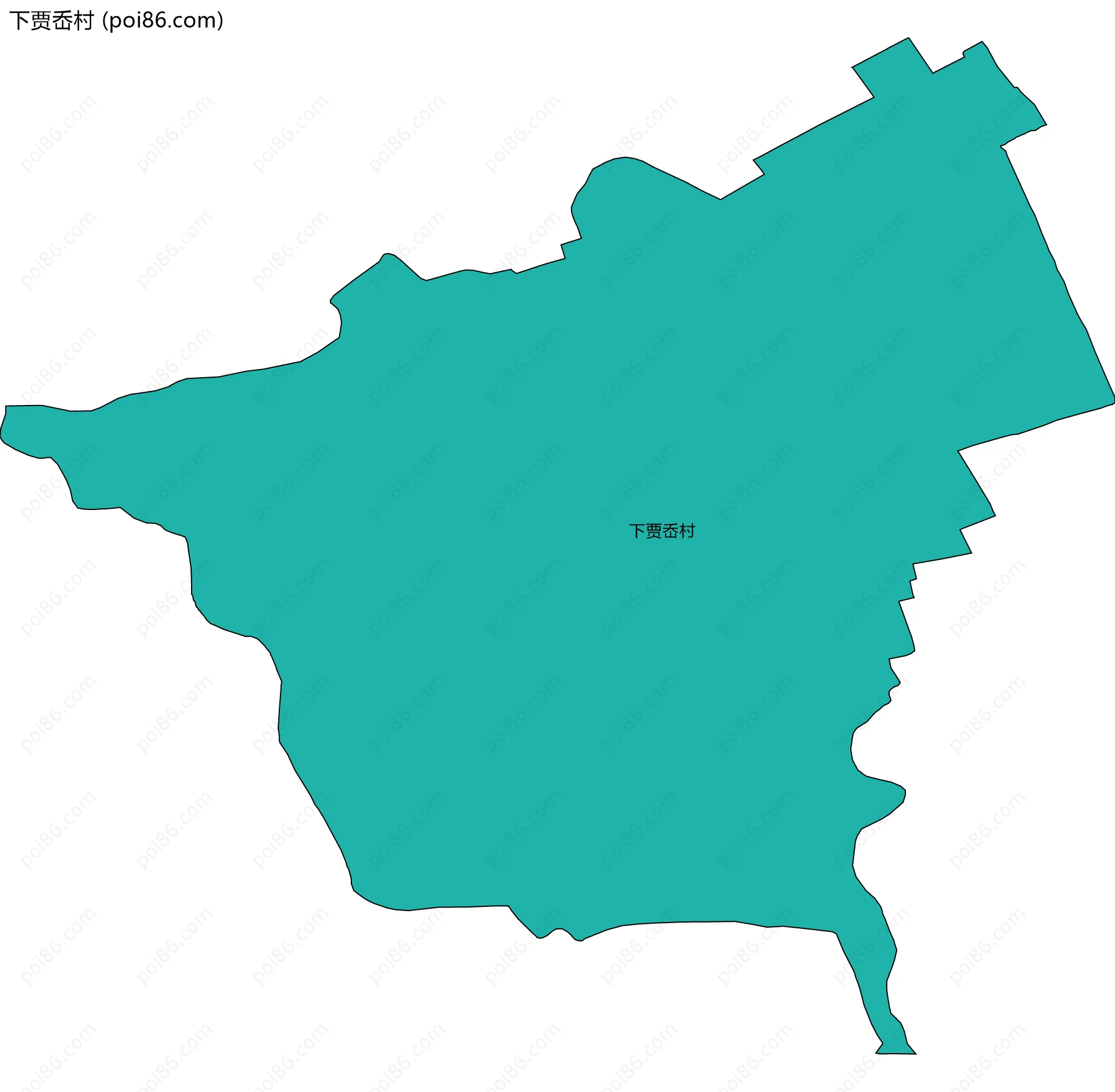 下贾岙村边界地图