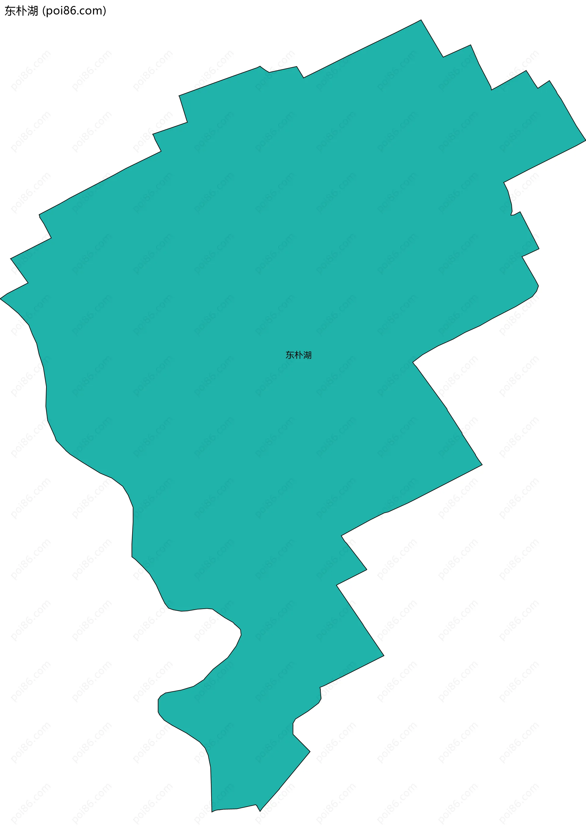 东朴湖边界地图