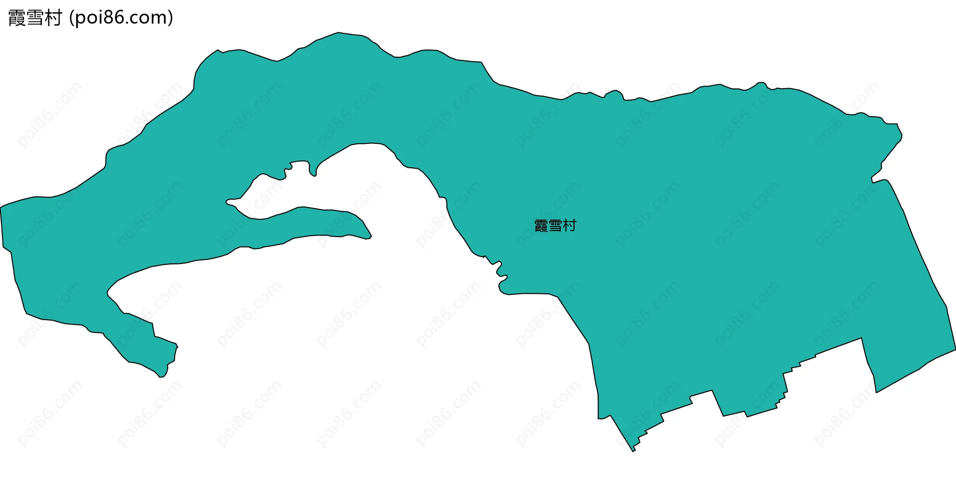 霞雪村边界地图