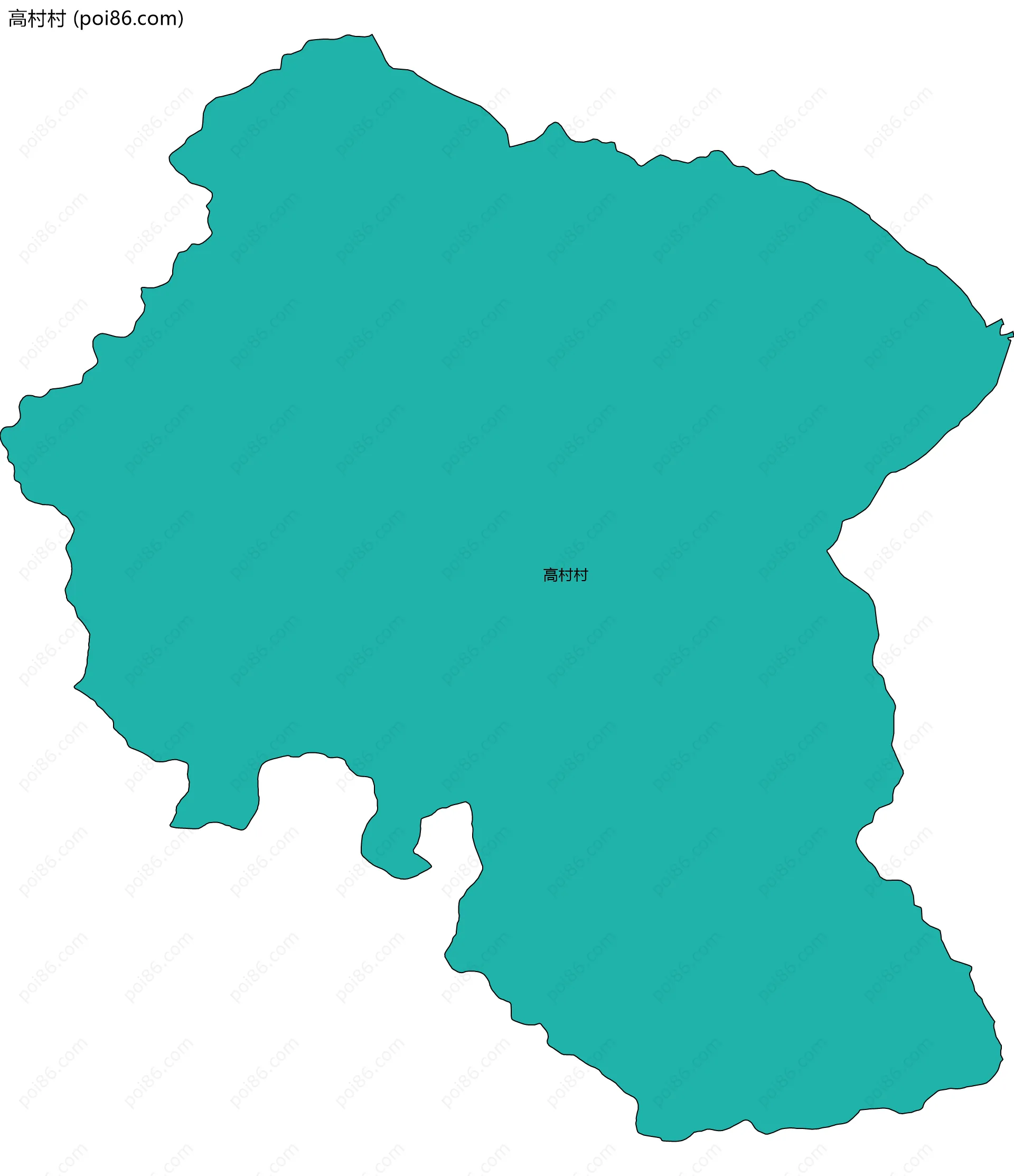 高村村边界地图