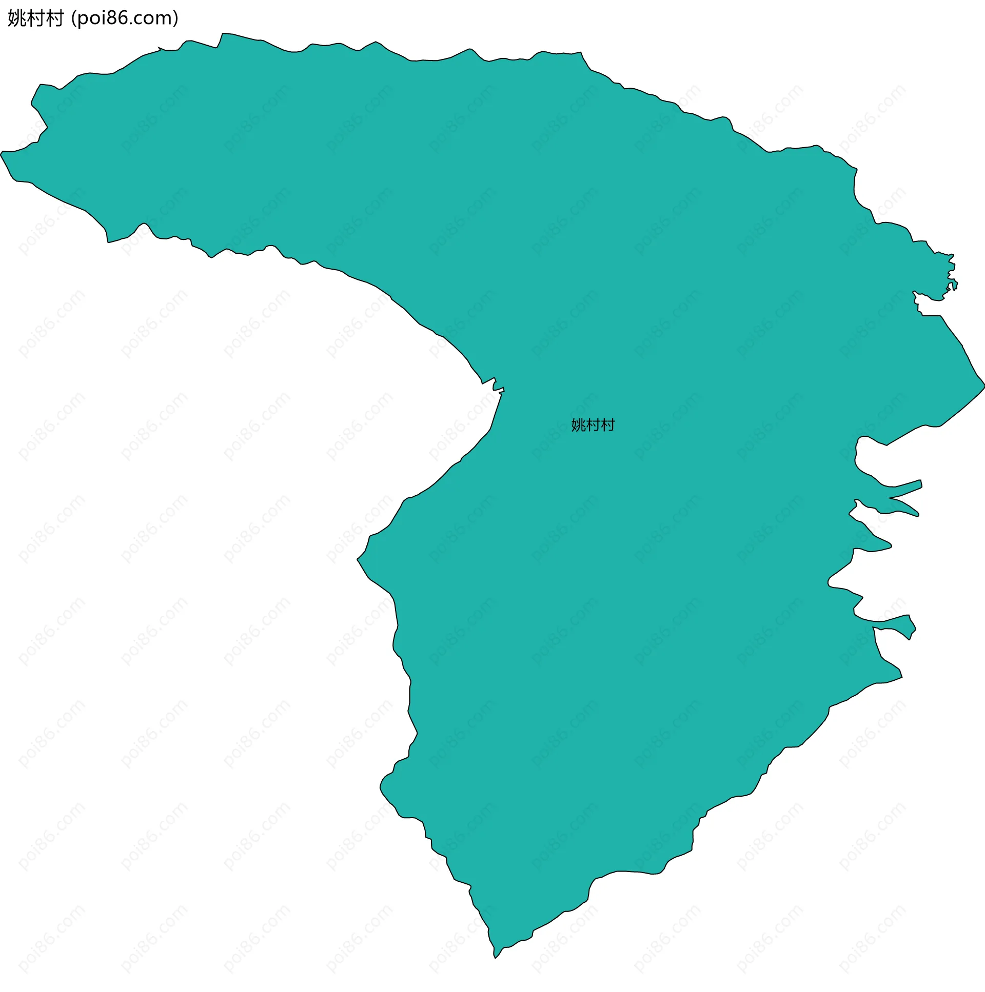 姚村村边界地图