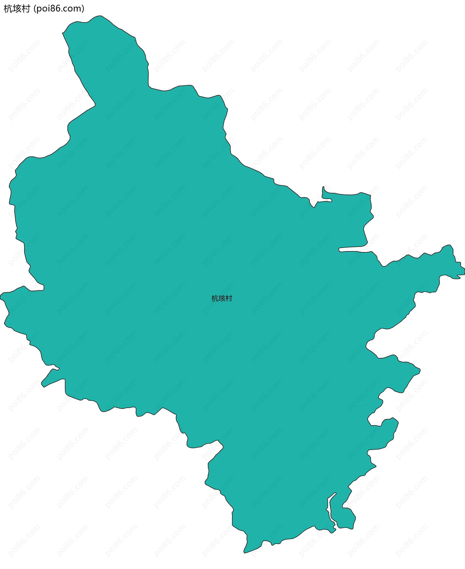 杭垓村边界地图