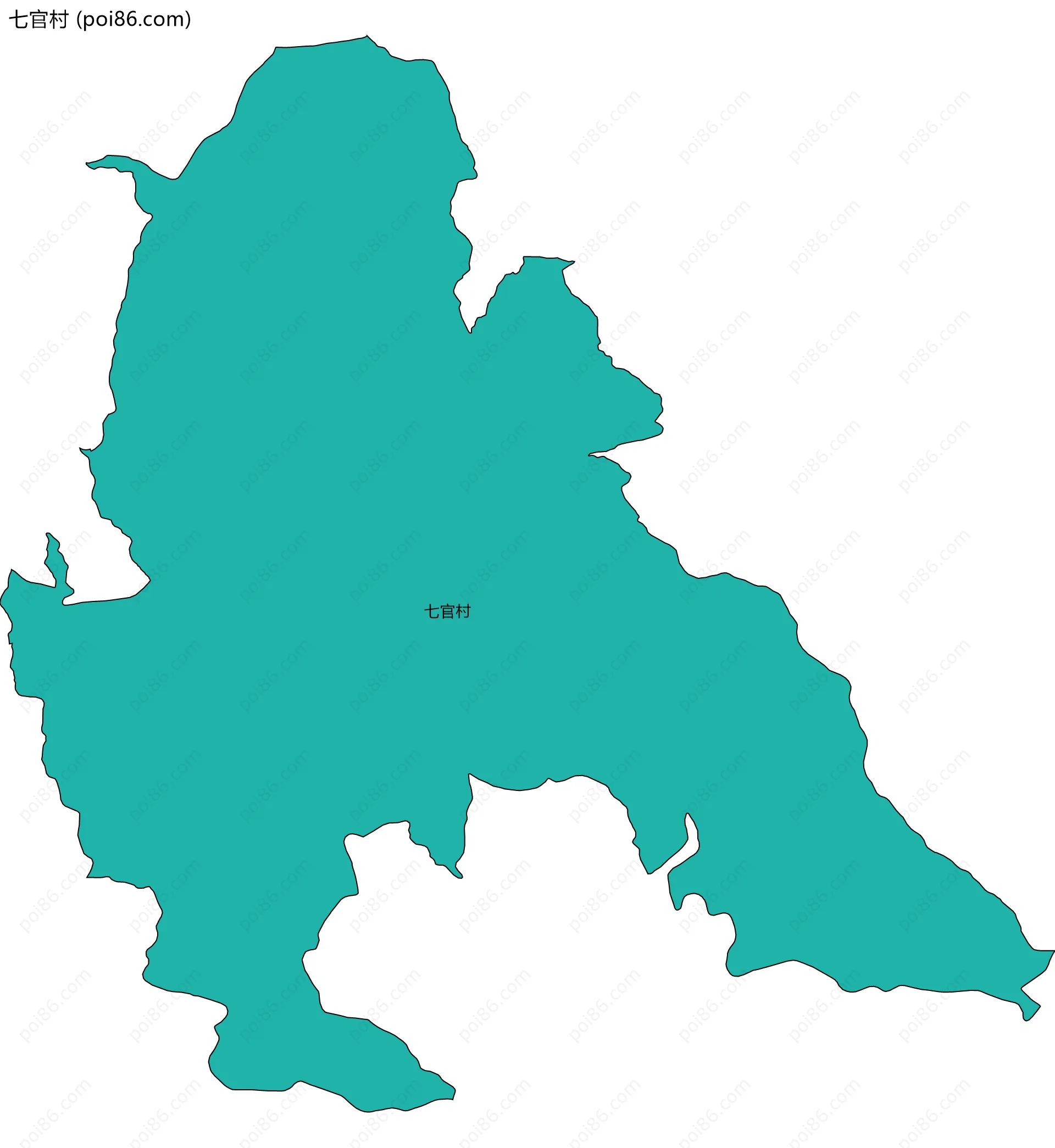 七官村边界地图