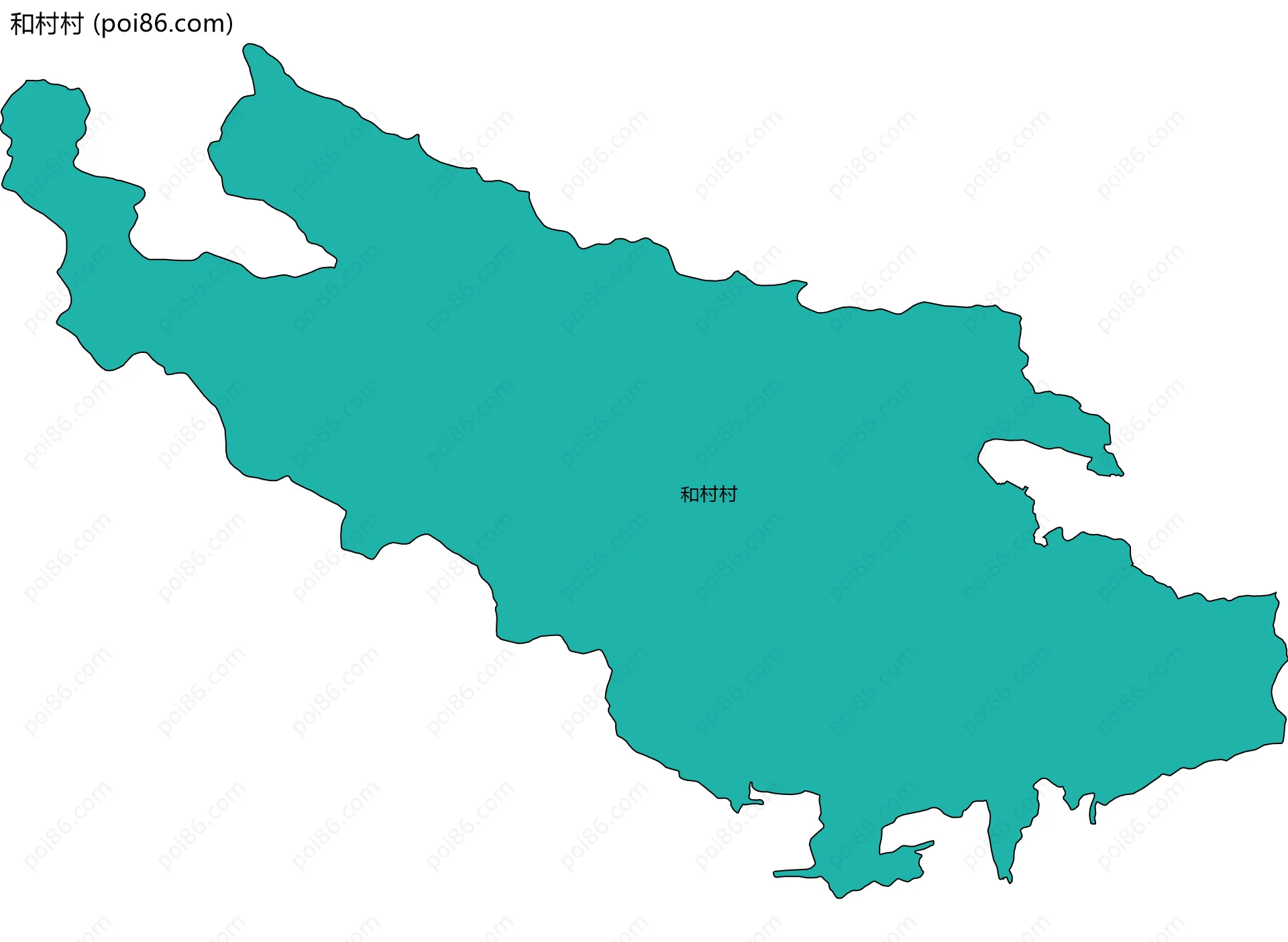 和村村边界地图