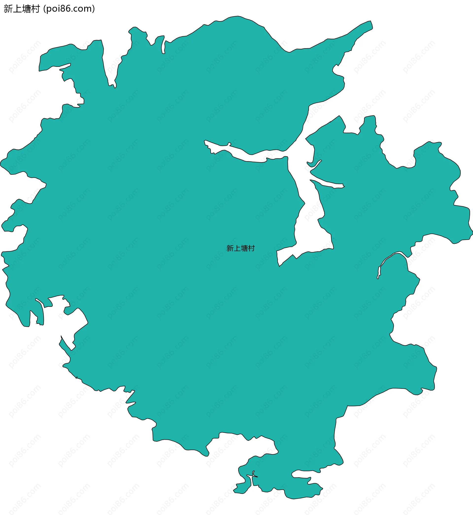 新上塘村边界地图