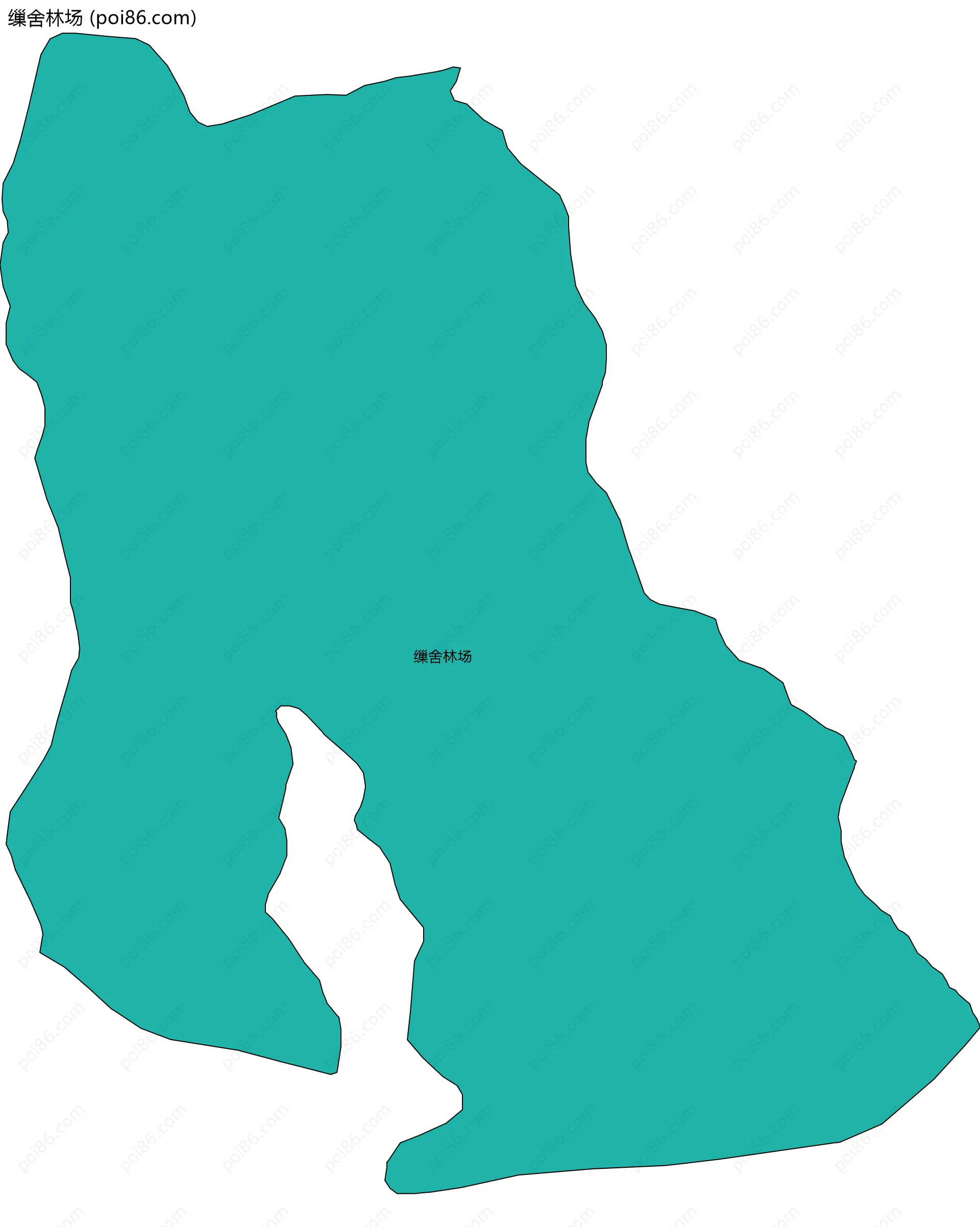 缫舍林场边界地图