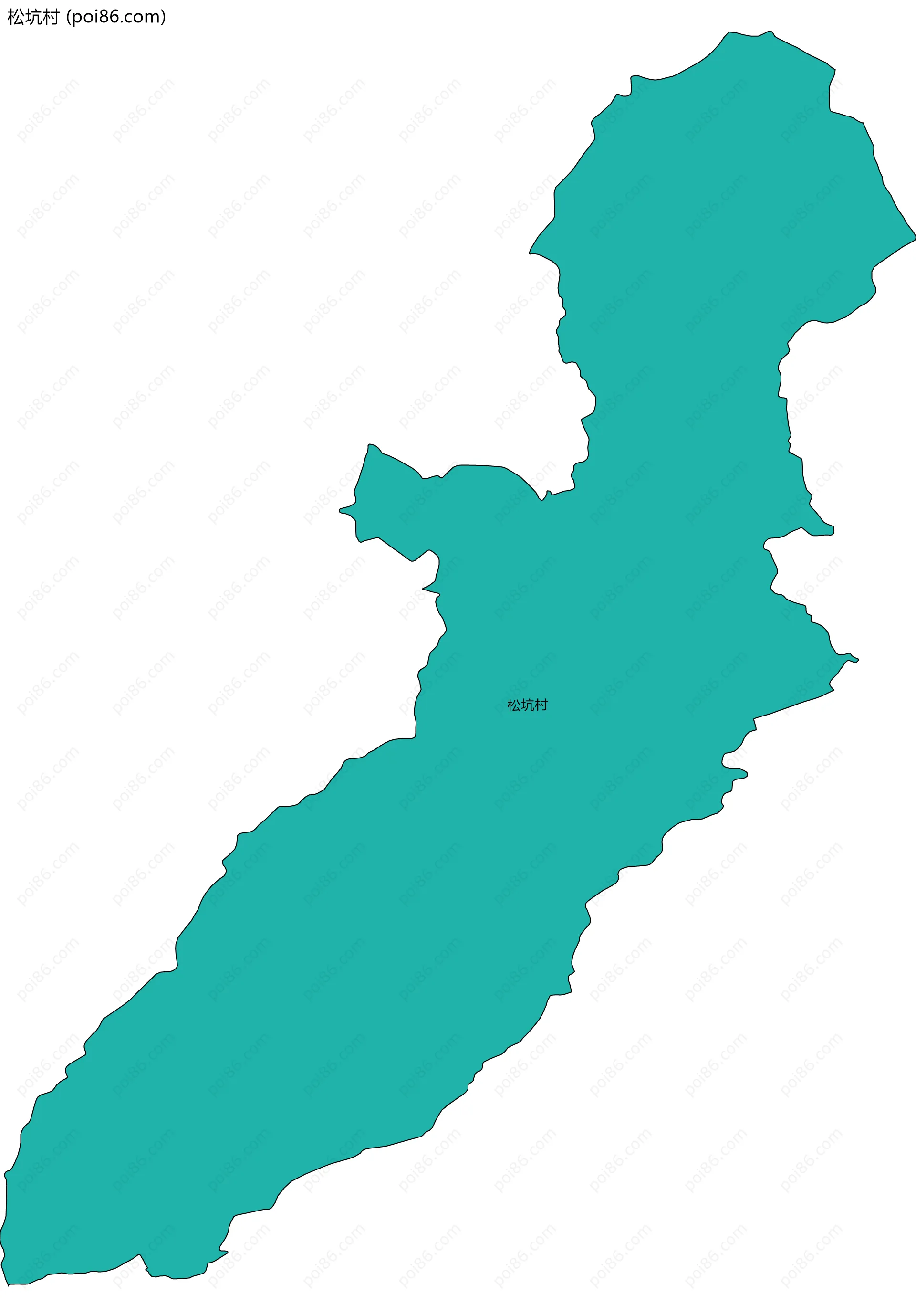 松坑村边界地图