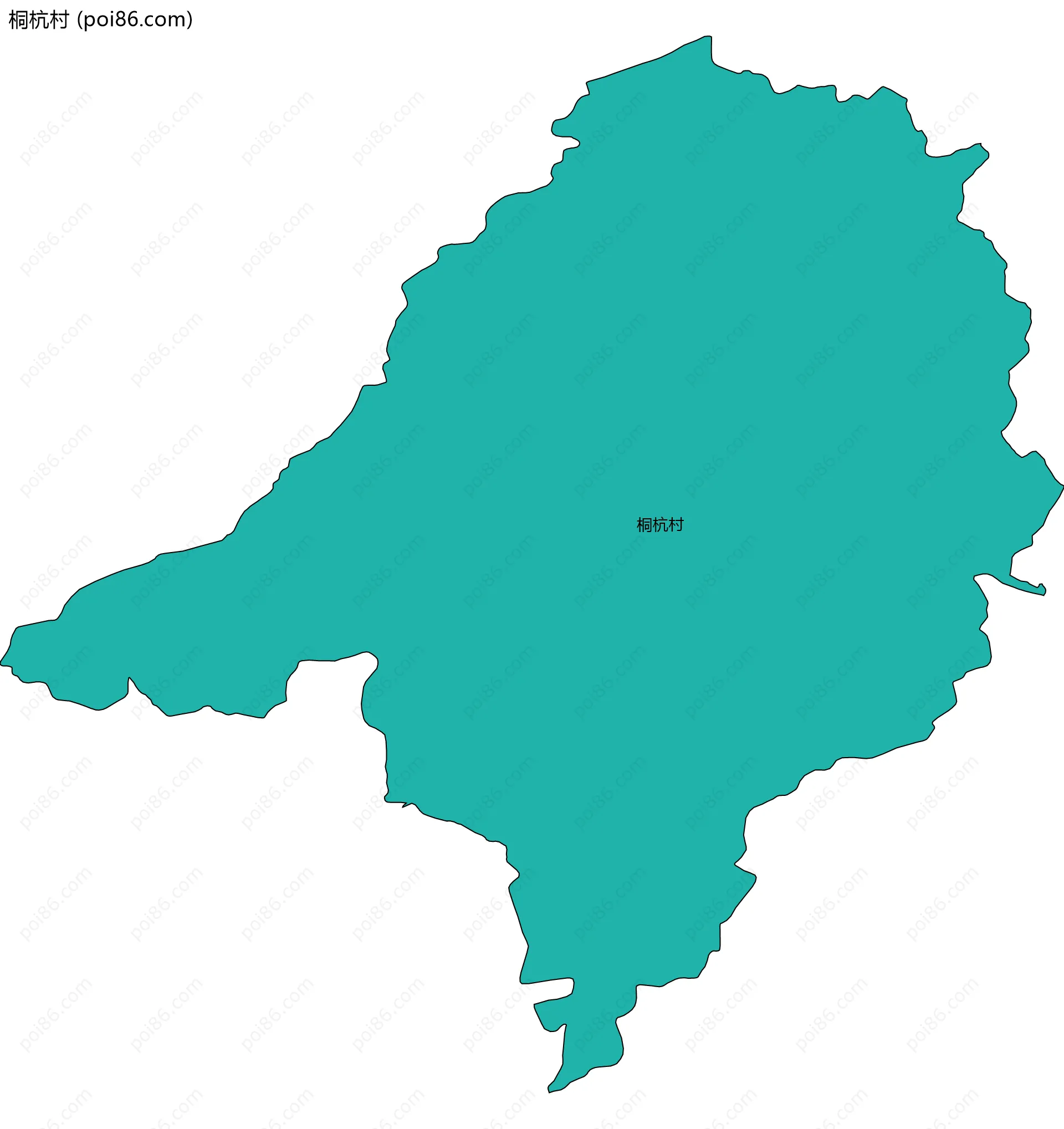 桐杭村边界地图