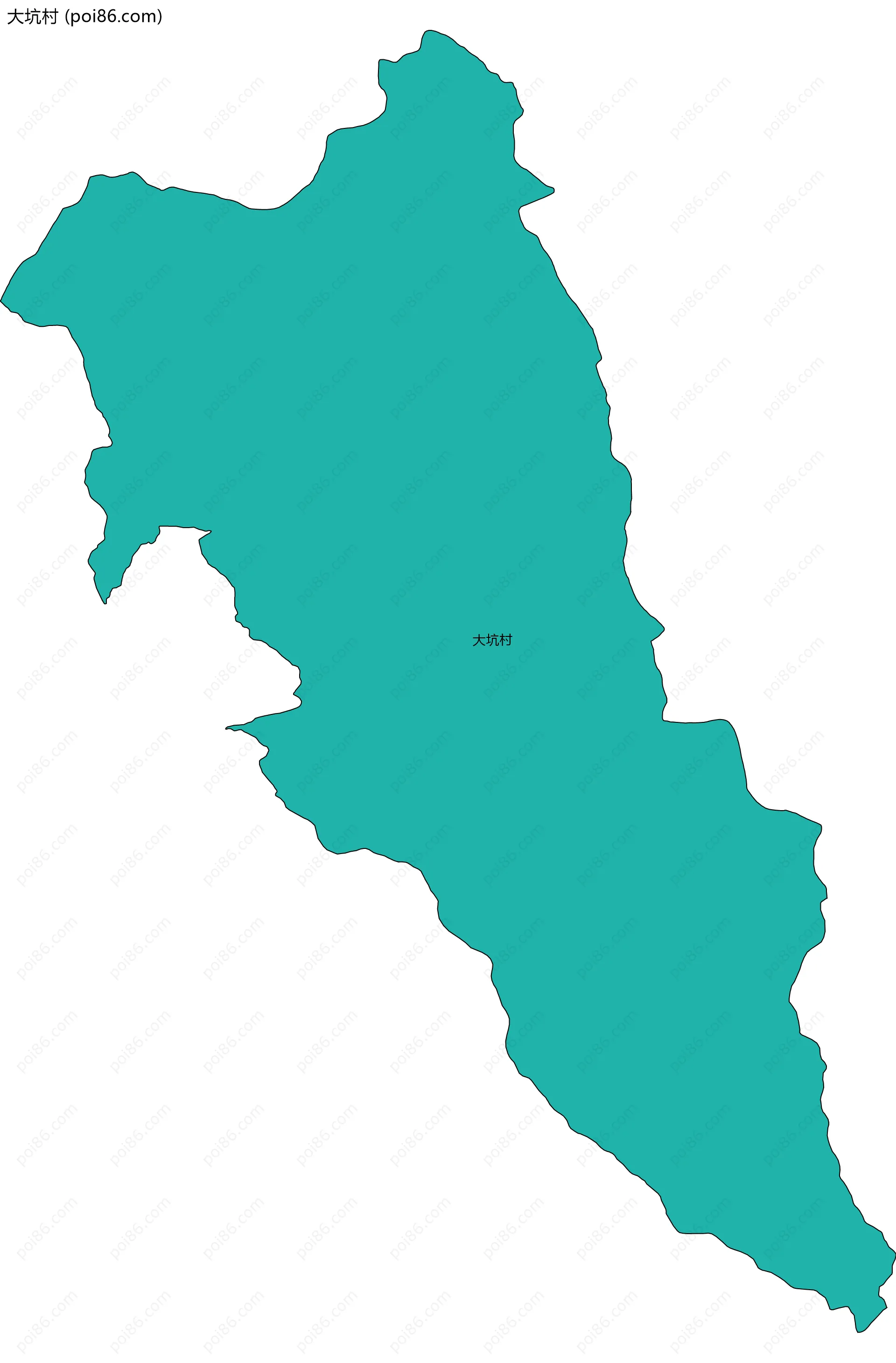 大坑村边界地图