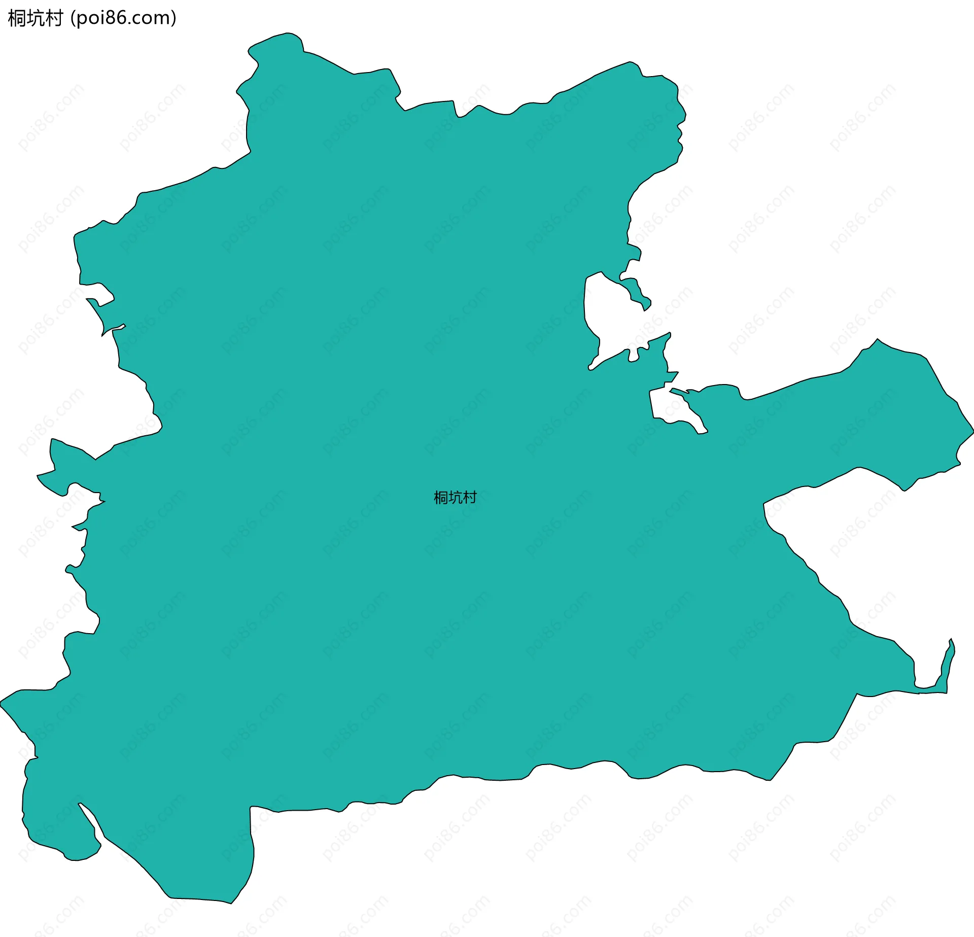 桐坑村边界地图