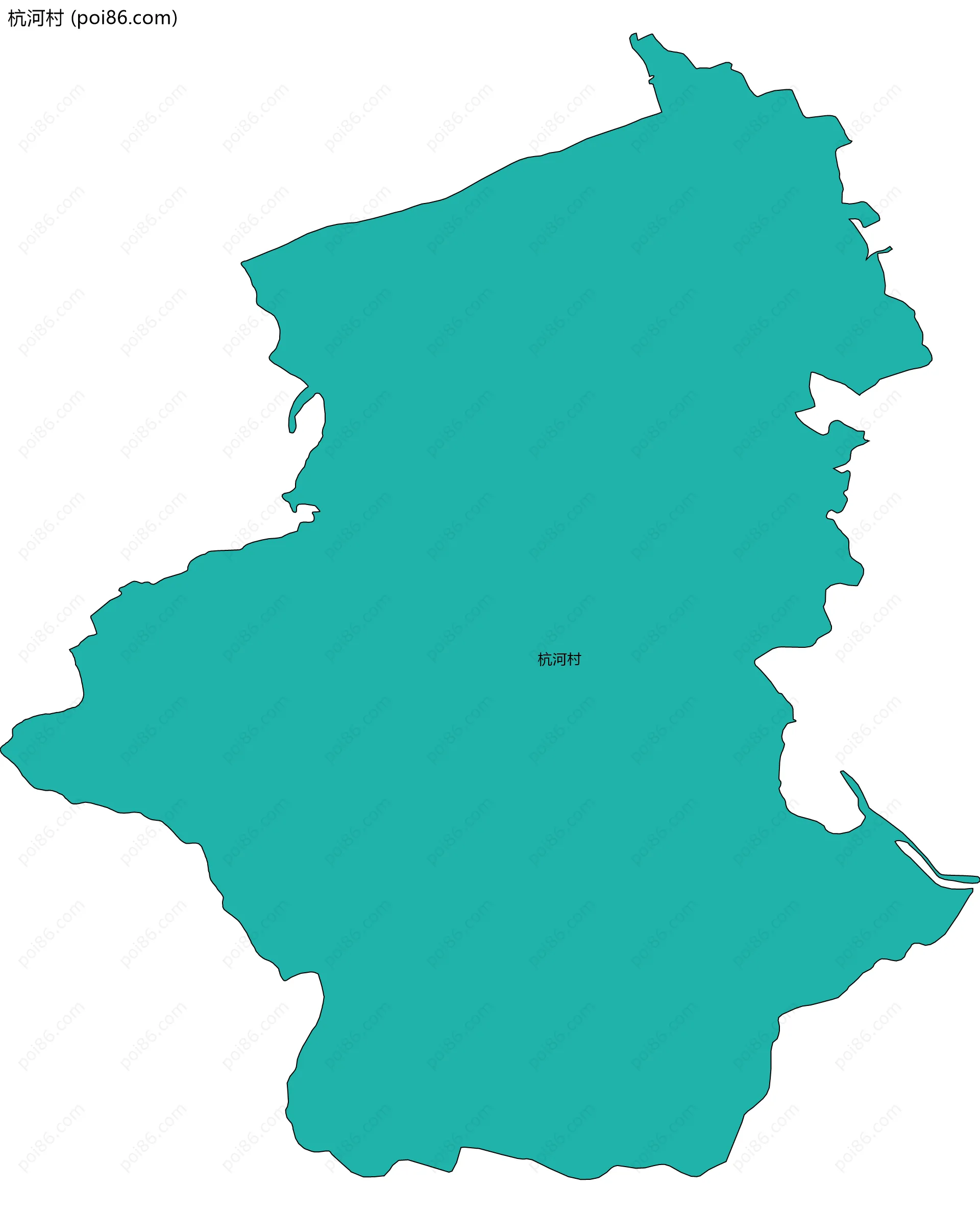 杭河村边界地图