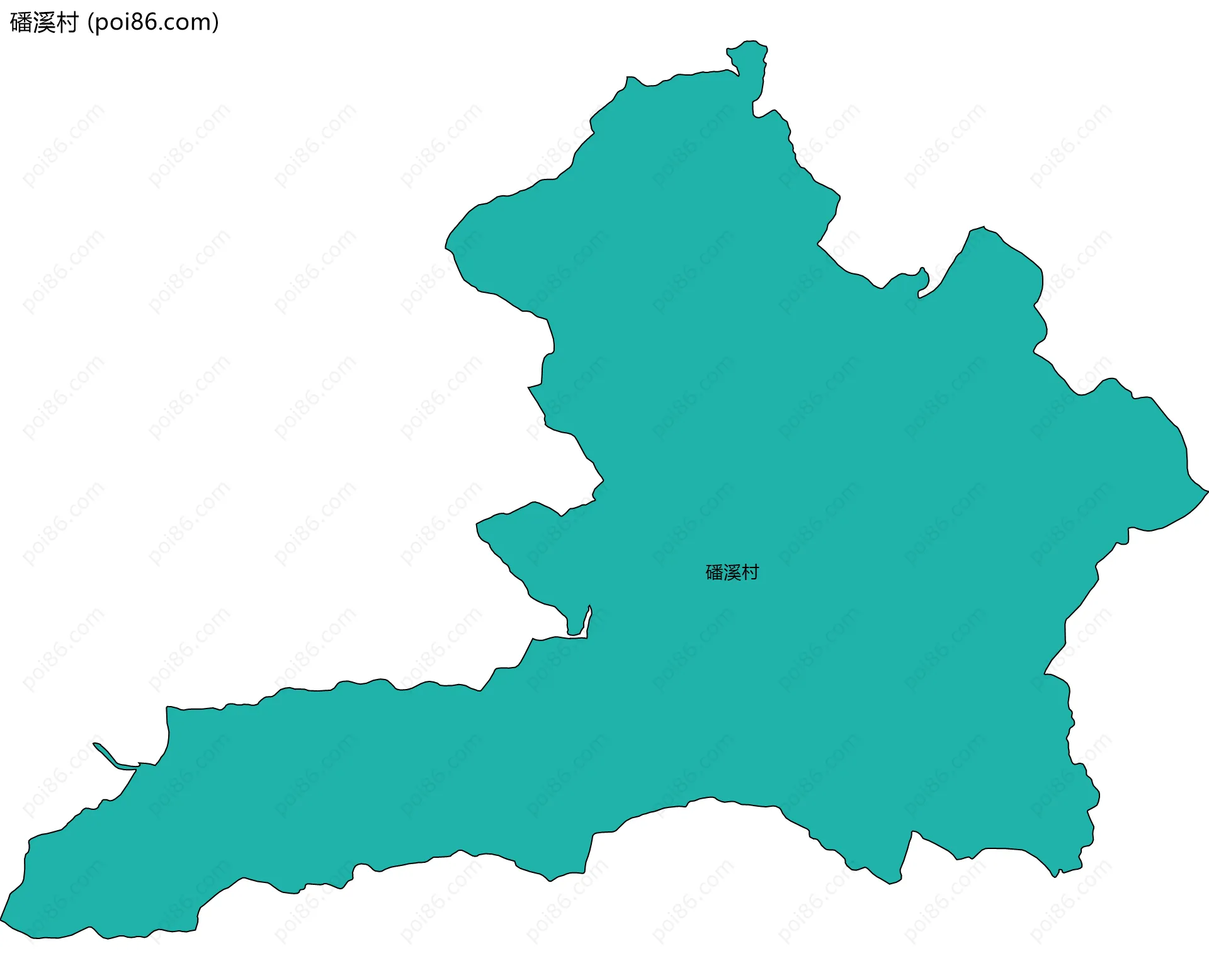 磻溪村边界地图